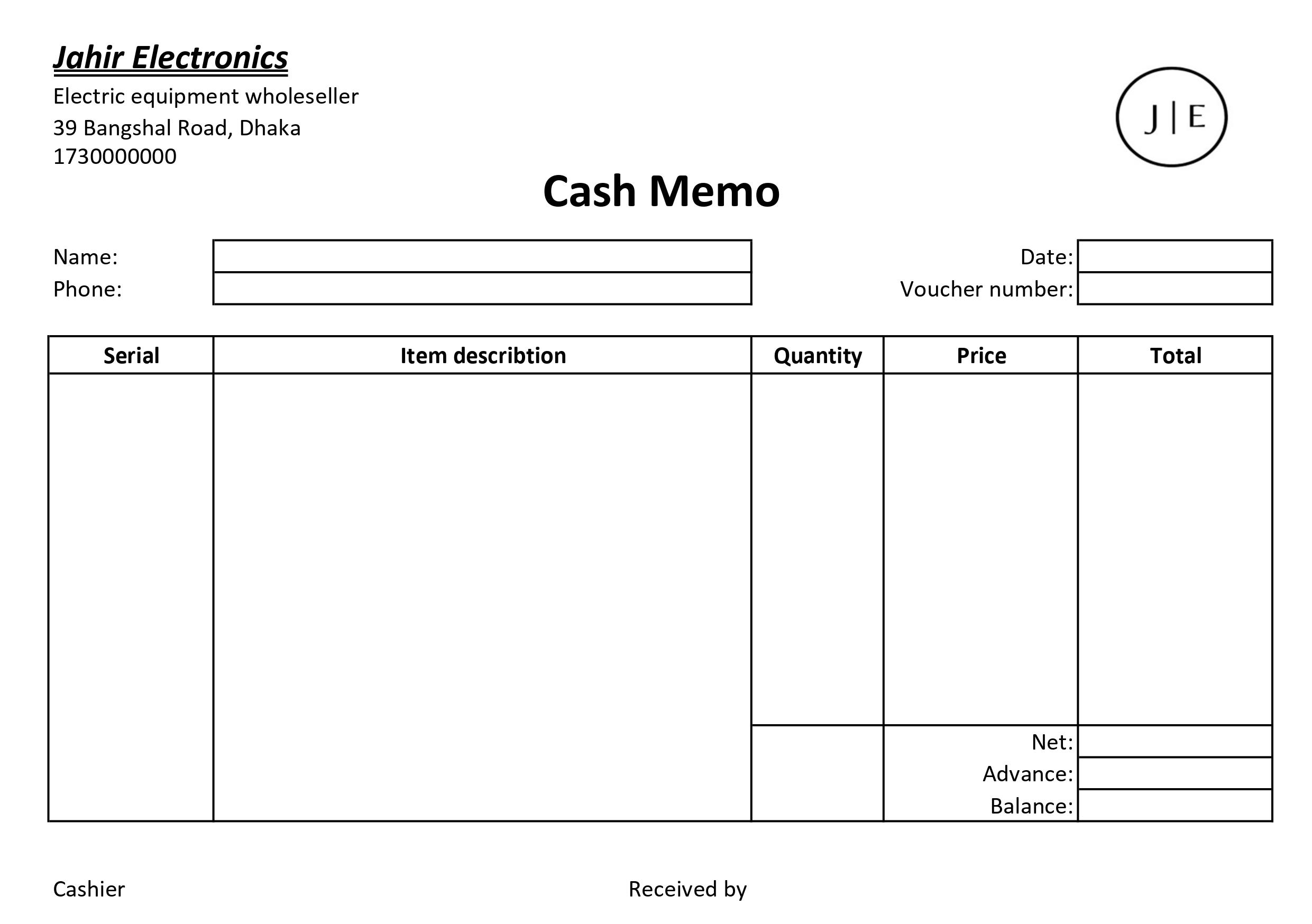 Free cash memo templates in google docs ms word apple 58 off