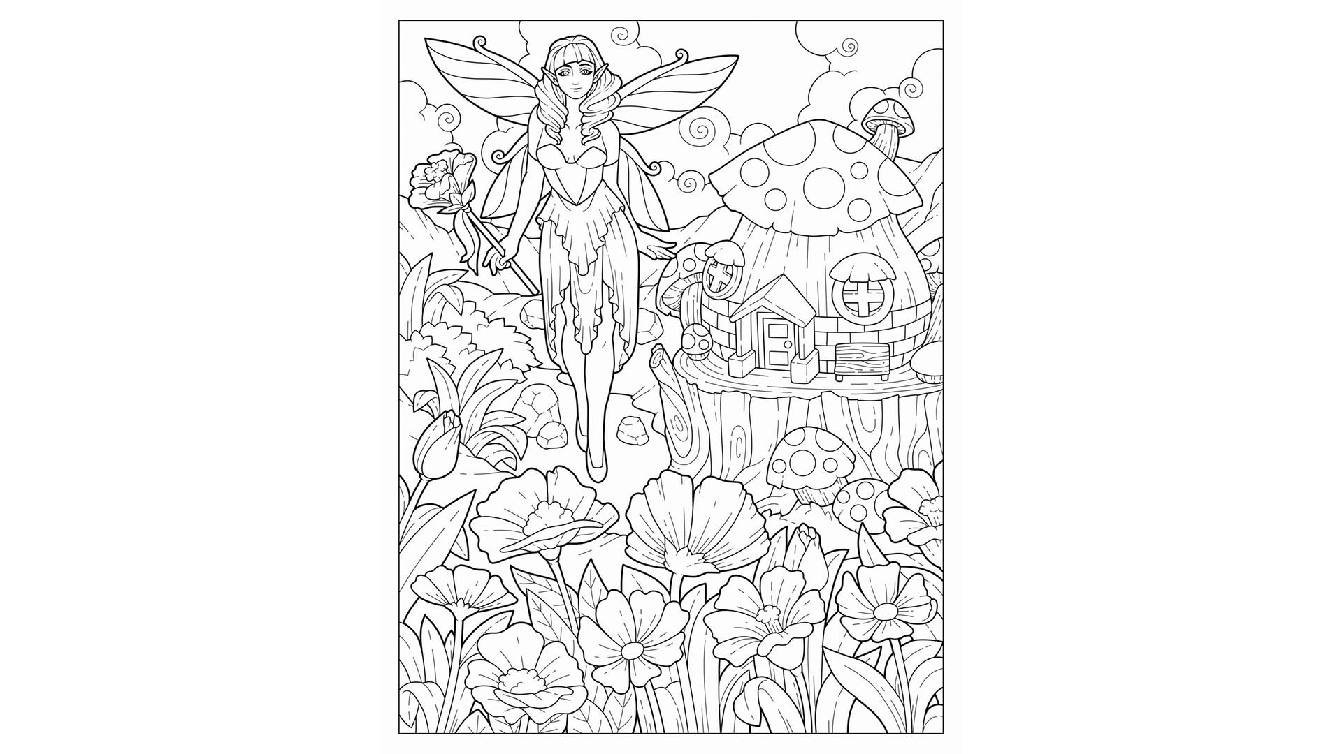 Unleash Your Inner Child with Adult Coloring Pages: Fairy Edition