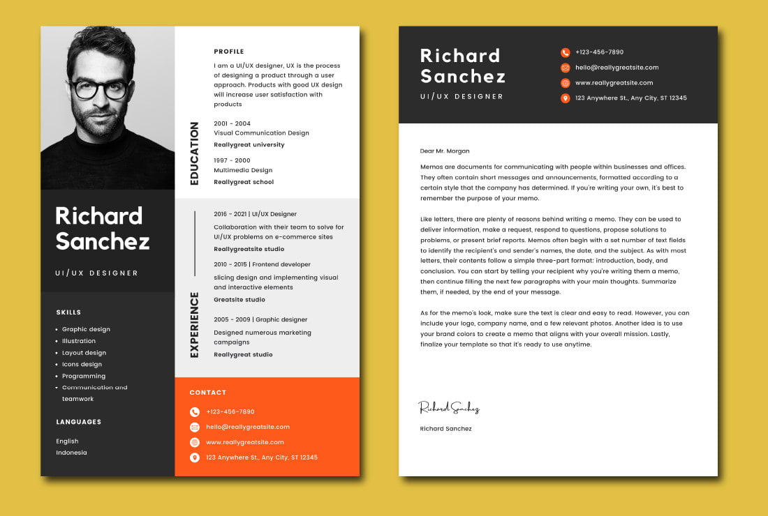 CV Resume – Executive Graphic Designer - UI Creative