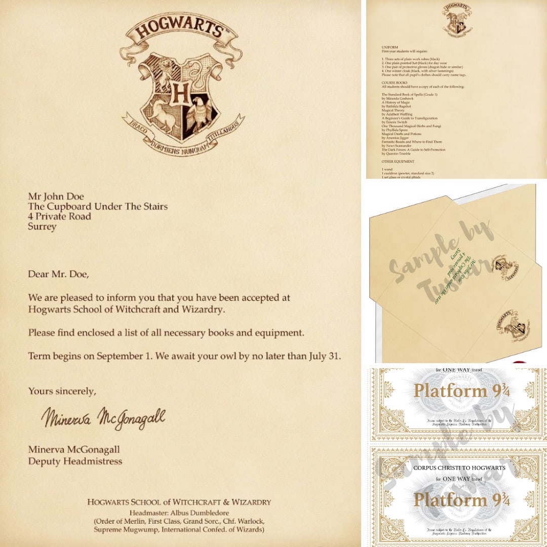 créer une lettre d'acceptation personnalisée pour Harry Potter à Poudlard
