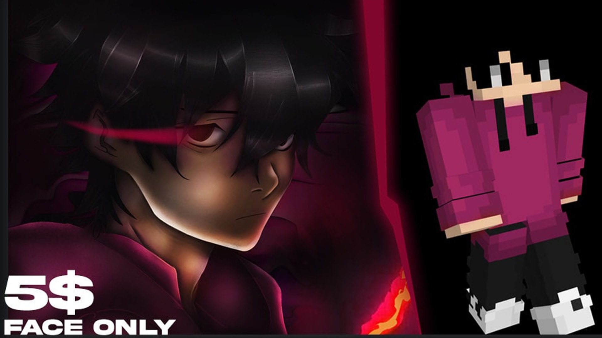 Draw your minecraft skin or roblox avatar in anime style by Kanzerrr