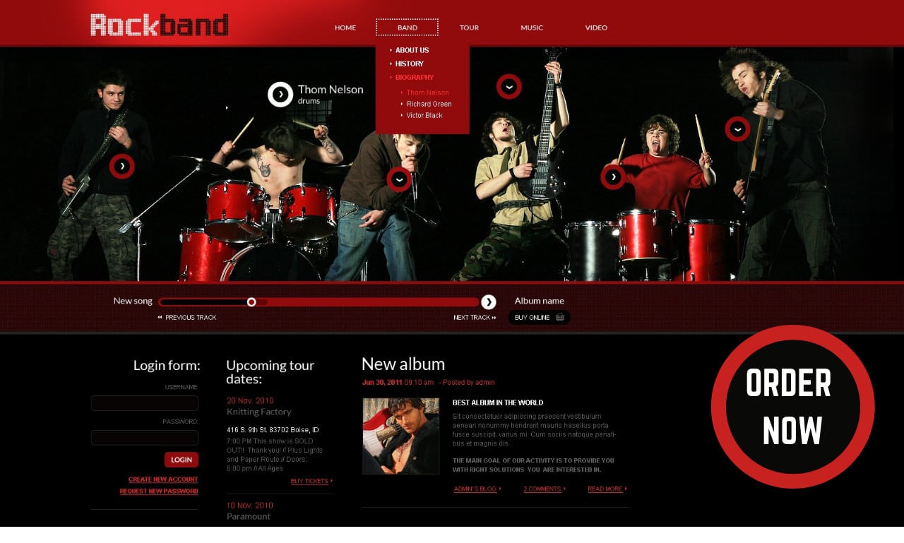 create music wordpress website for artist, label, producer, band, studio
