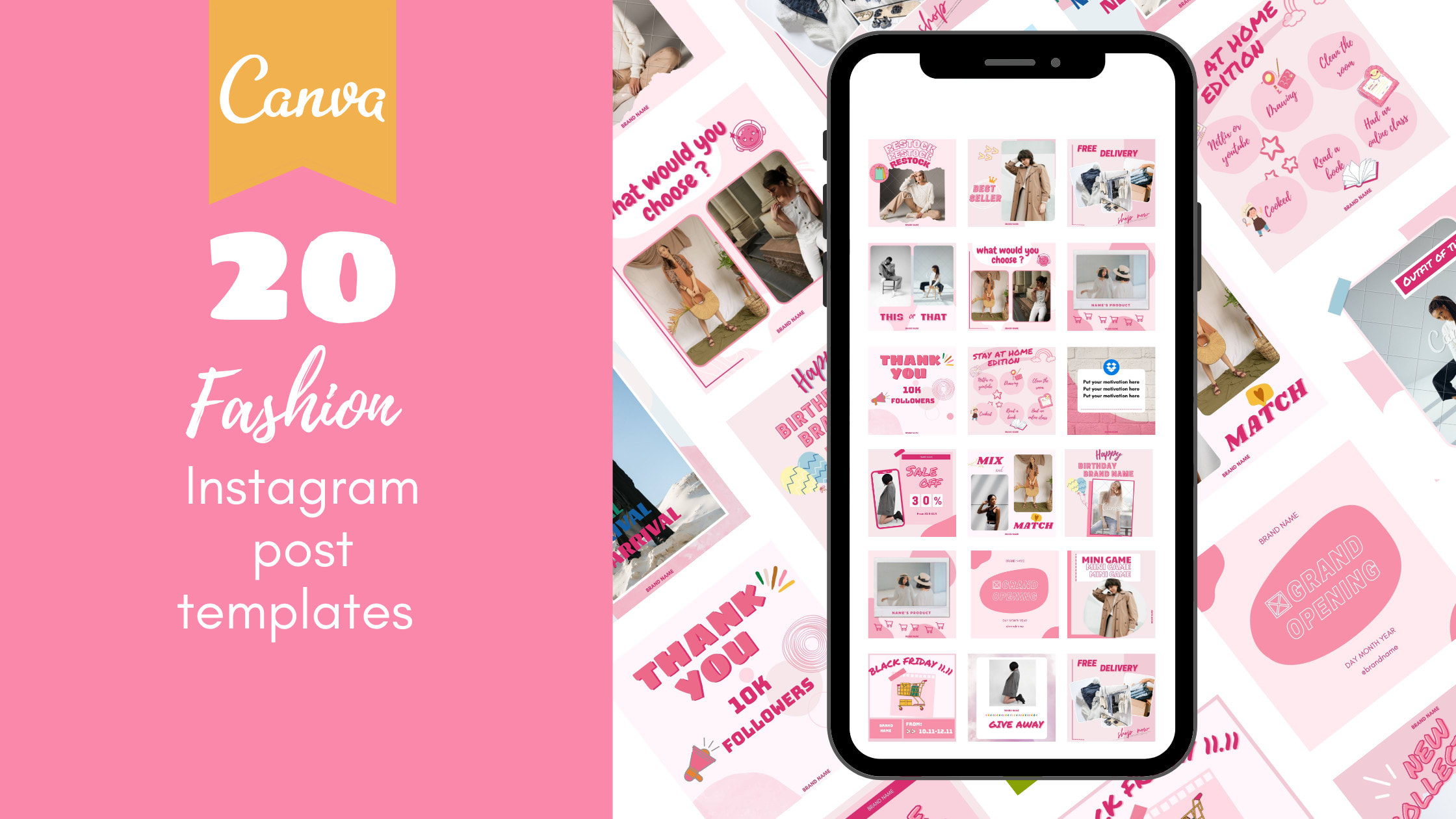Best Sellers of Pink Clothes Online Instagram Ad Template
