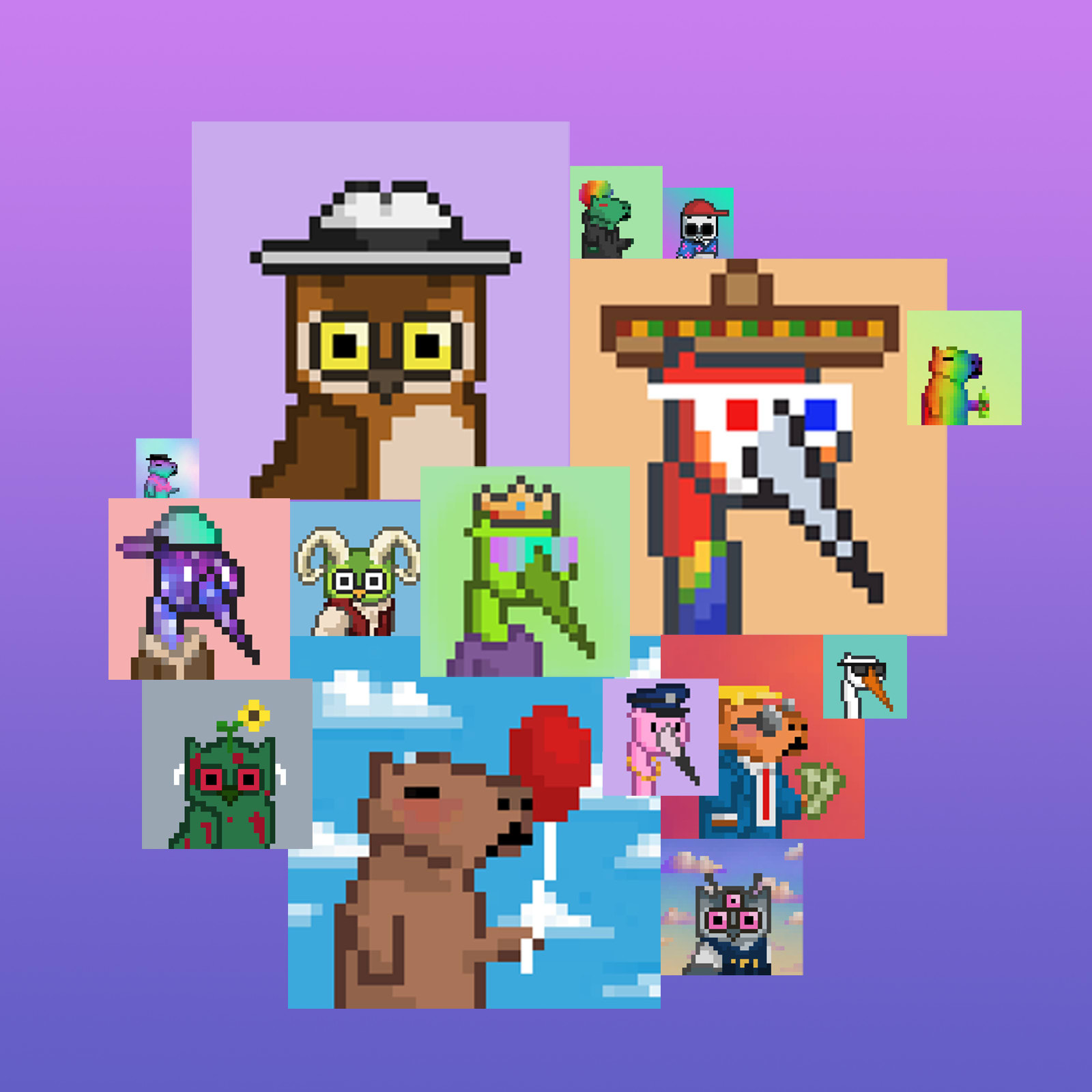 create 32x32 pixel art nft projects