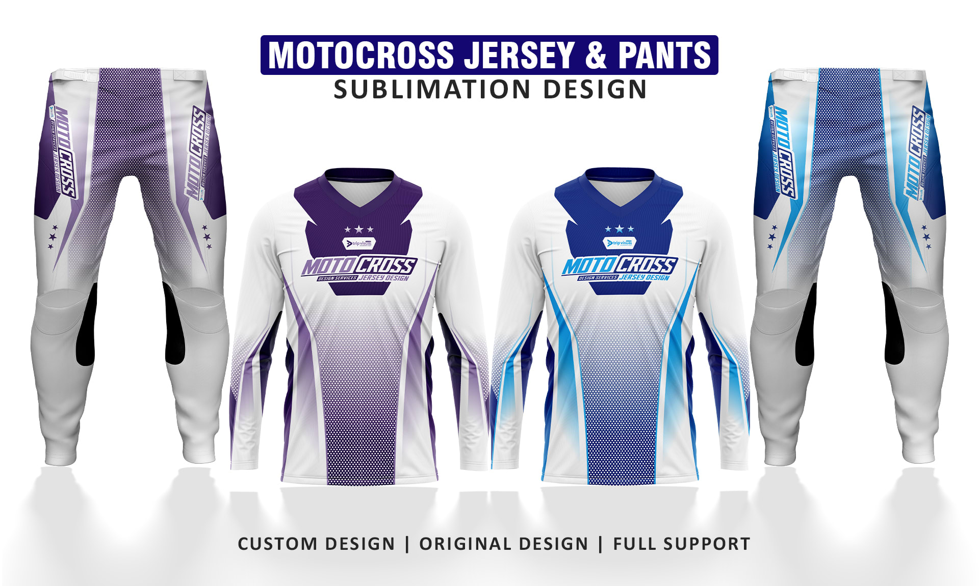 Make a professional mx motocross jersey and pants design by