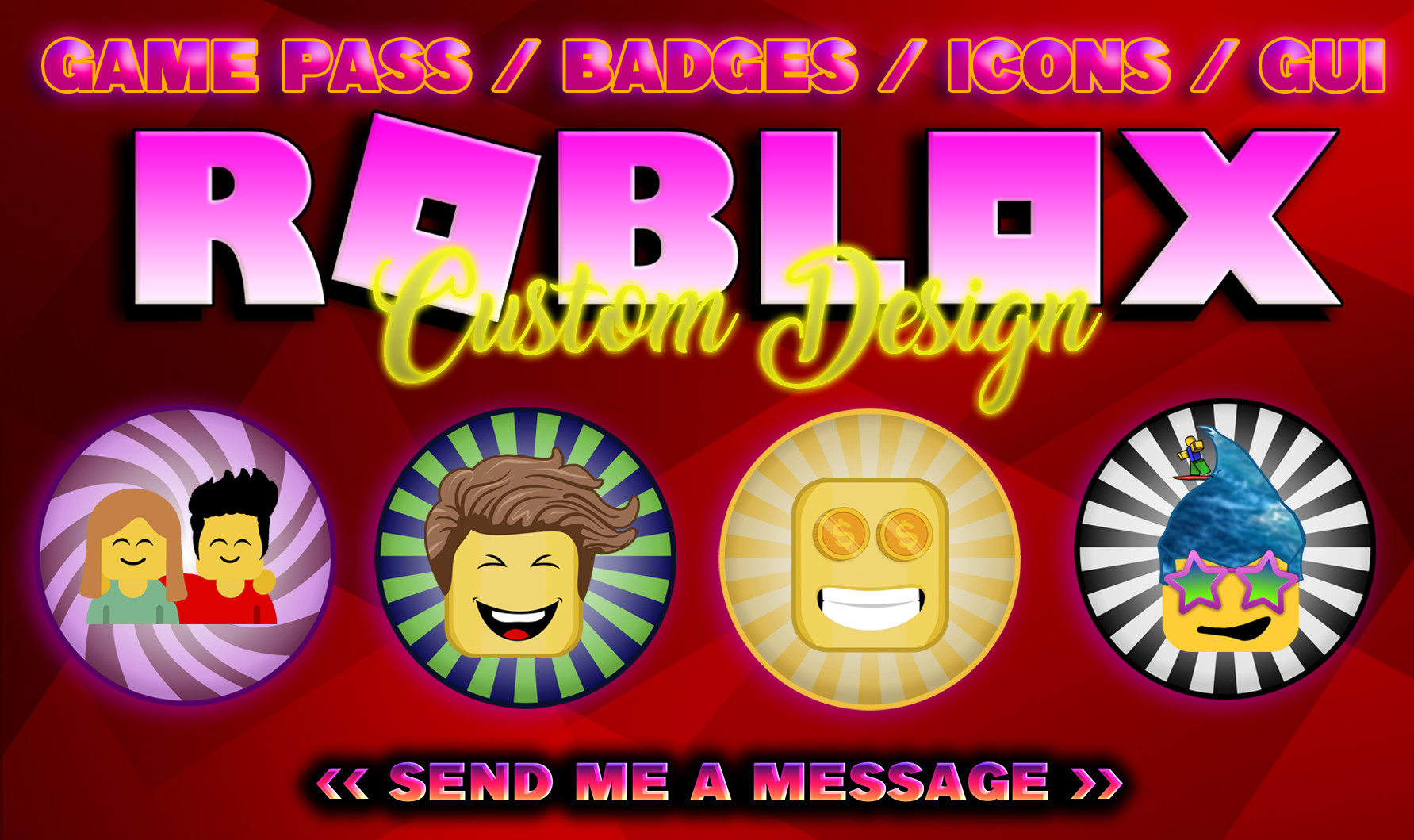 Blox_designs: I will create roblox gamepass and badge icons for your roblox  game for $10 on fiverr.com