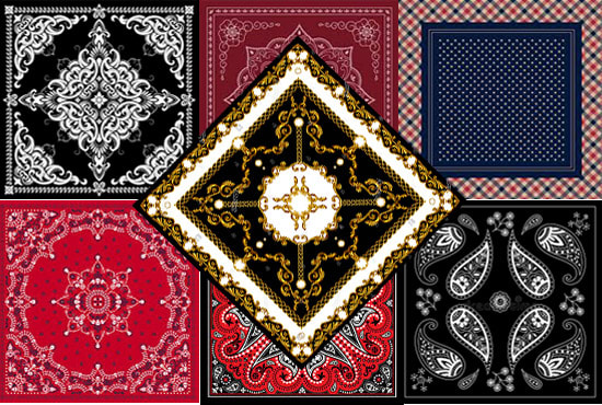 Bandana originale, motivo Paisley, in rosso