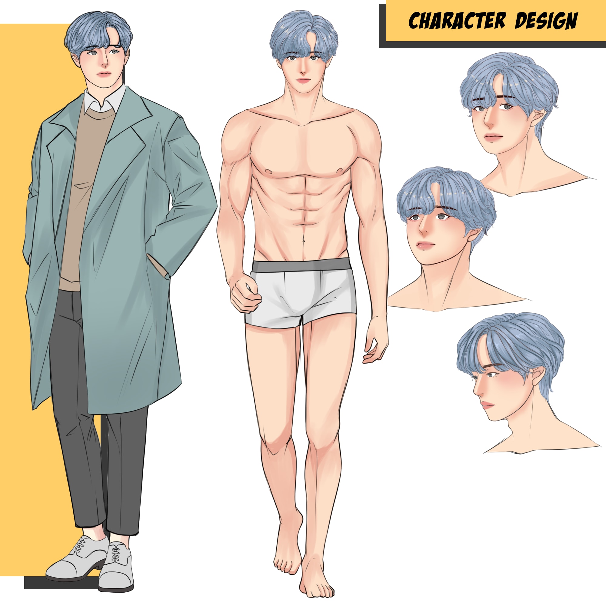 Draw Character Sheet Design In Manga Or Manhwa Or Anime Style By Herukurniawa5 Fiverr