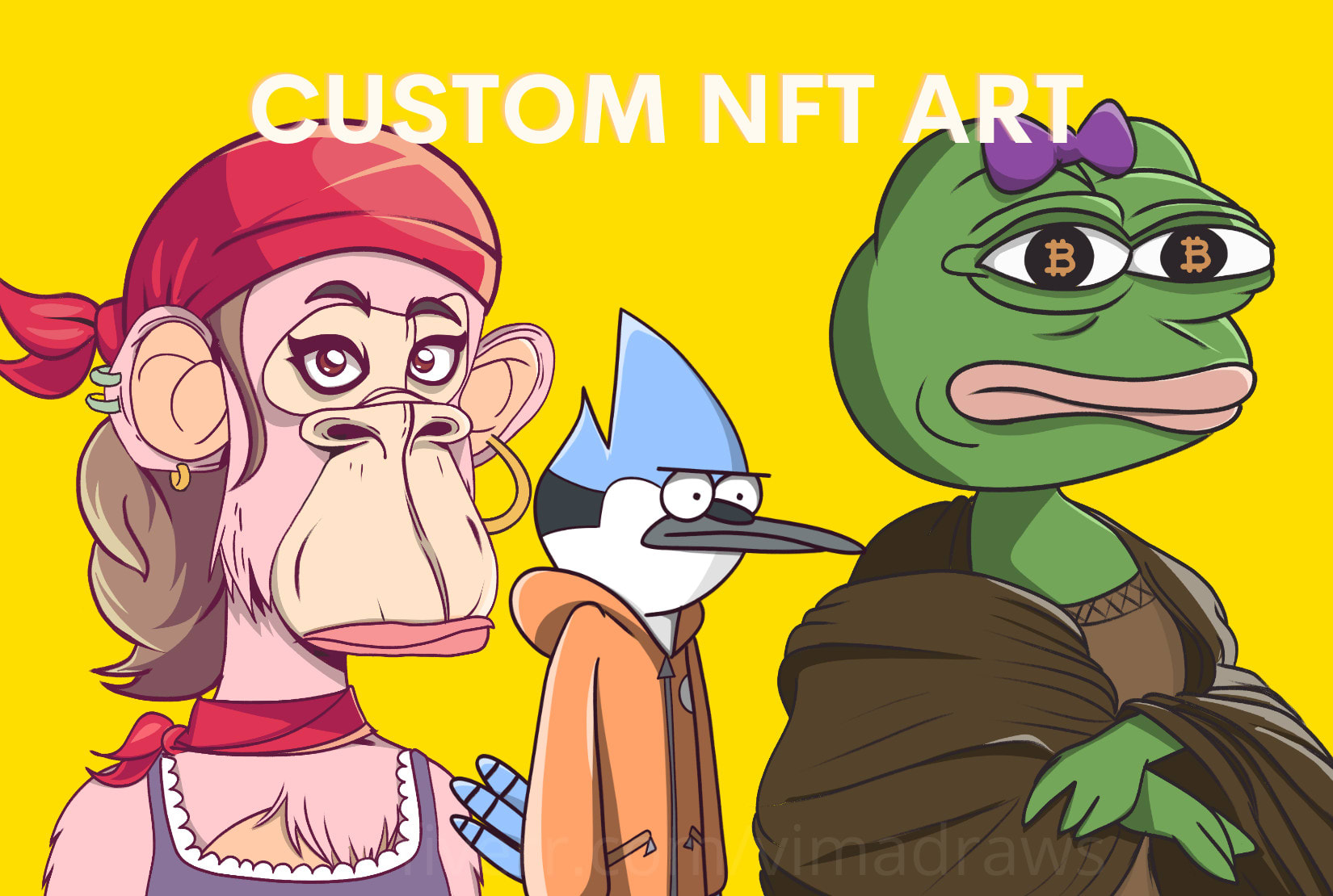 Draw an amazing crypto nft art for opensea collection by Vimadraws | Fiverr