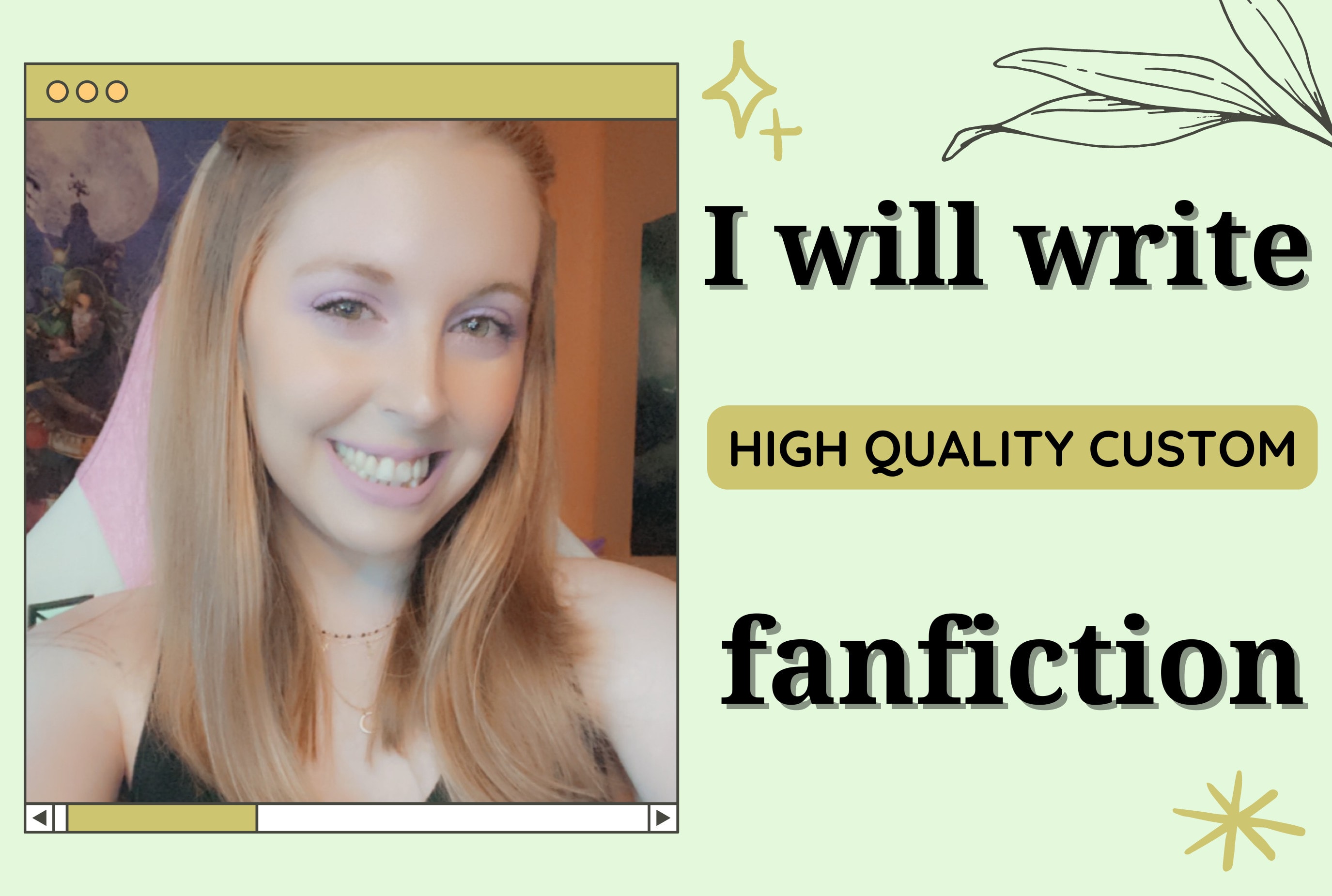 Write high quality custom fanfiction by Selphiekinneas | Fiverr