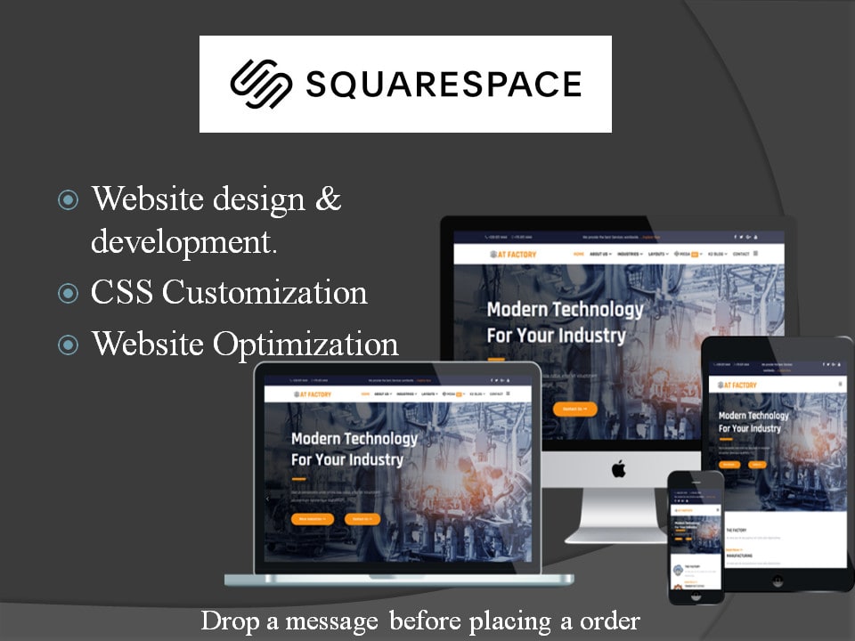 Design and Develop Responsive Squarespace Website