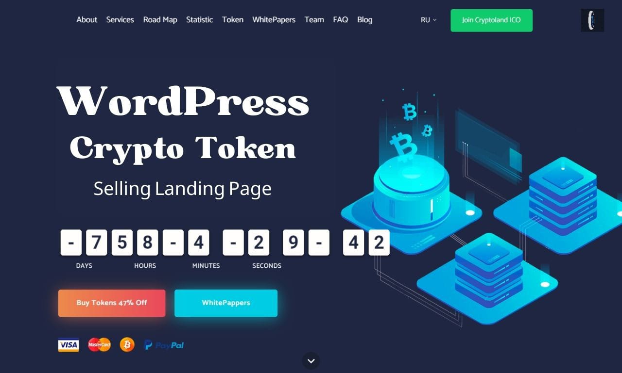 Do wordpress crypto token website, meme coin website or memecoin ui ux  design by Freelance_sapon | Fiverr