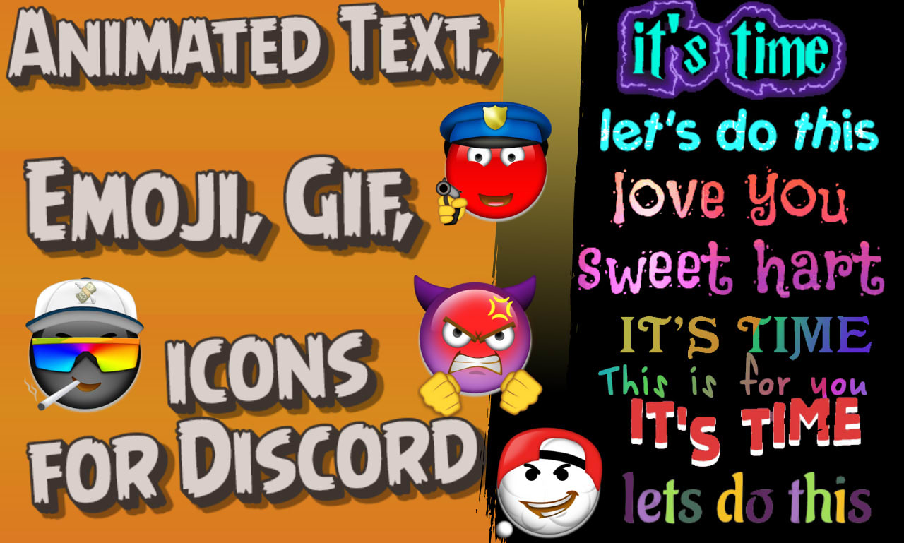 Make unique animated text, animated emoji, gif, custom emoji for discord by  Dissa_creation | Fiverr