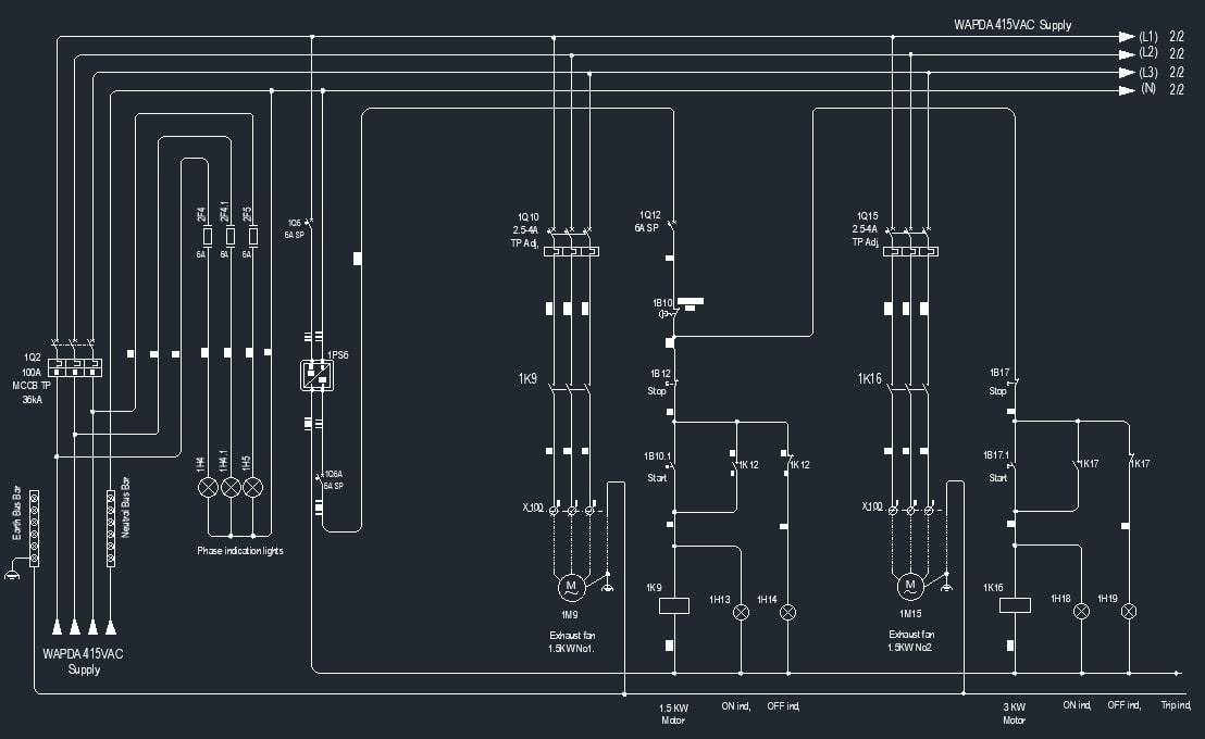 mcc Schalttafel CAD DWG