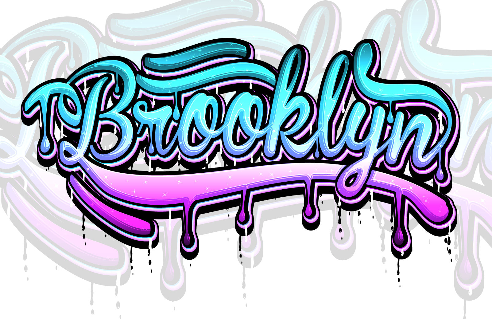 Premium Vector  Los angeles graffiti bubble style hand drawn