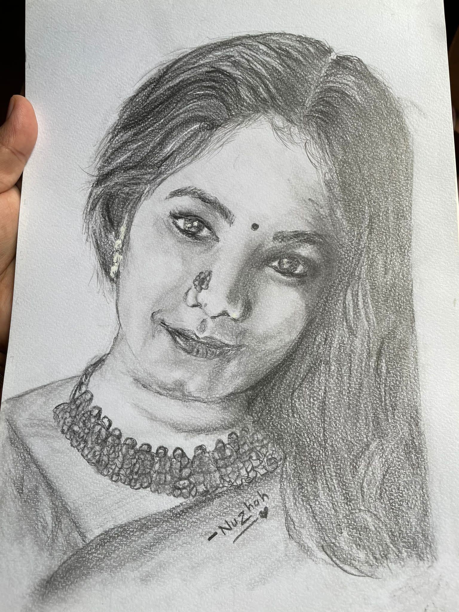 Make you a realistic pencil sketch portrait by Hashanatheef  Fiverr
