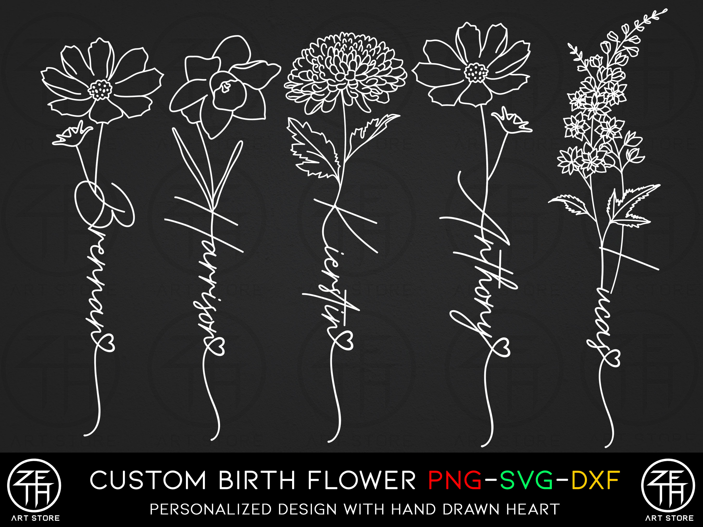 Dotwork December Birth Flower Tattoo Idea  BlackInk