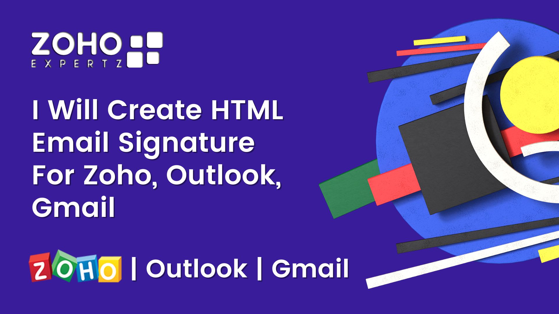 Create html email signature for zoho, outlook, gmail by Shariqhassan234 |  Fiverr