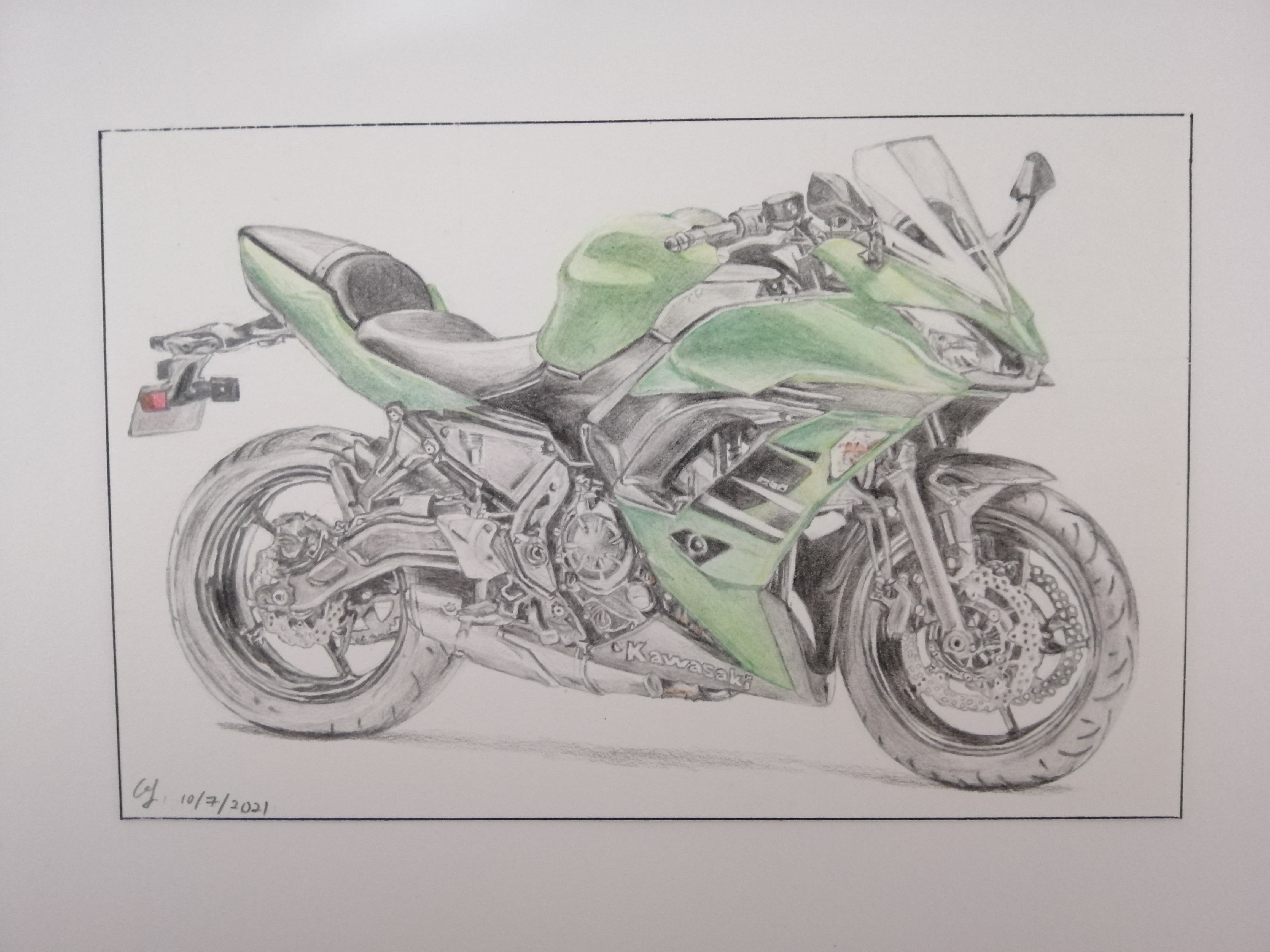 Share 133+ pencil sketches of motorcycles in.eteachers