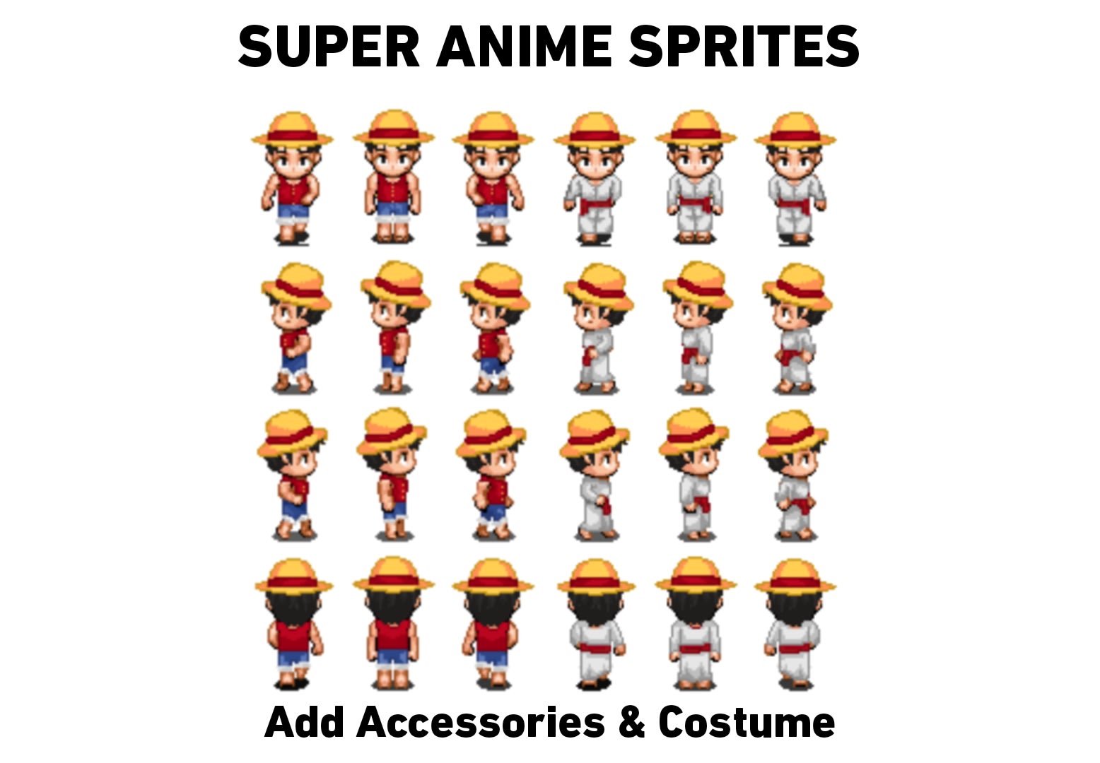 Anime Character Sprite Vector Images (over 1,400)