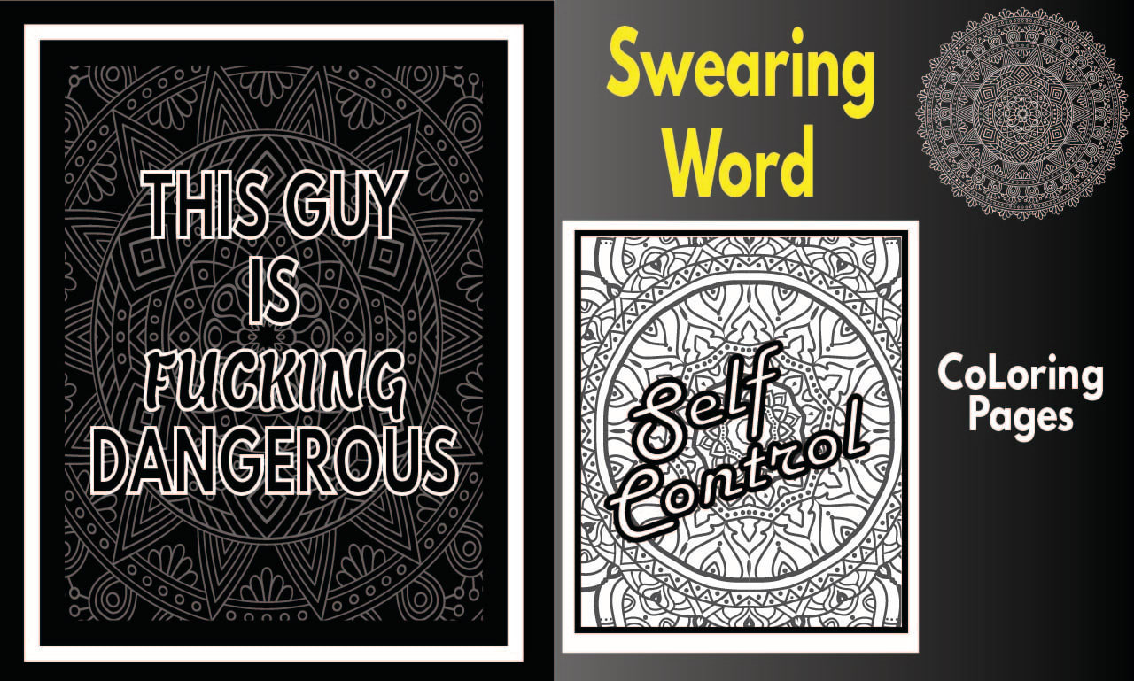 Motivational Swear Words Coloring Book for ADULTS Graphic by
