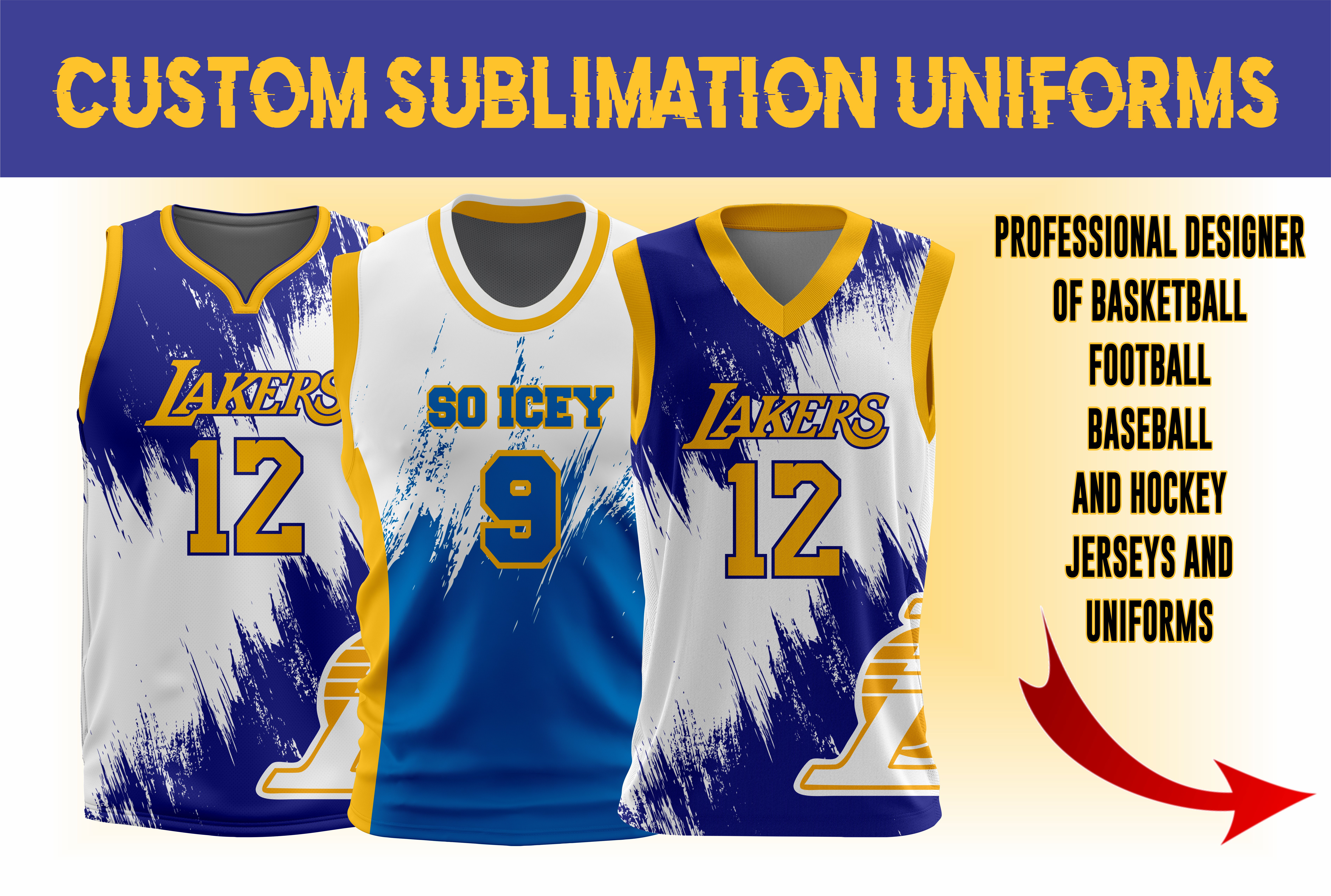 Diseñar camisetas o uniformes de baloncesto, fútbol y