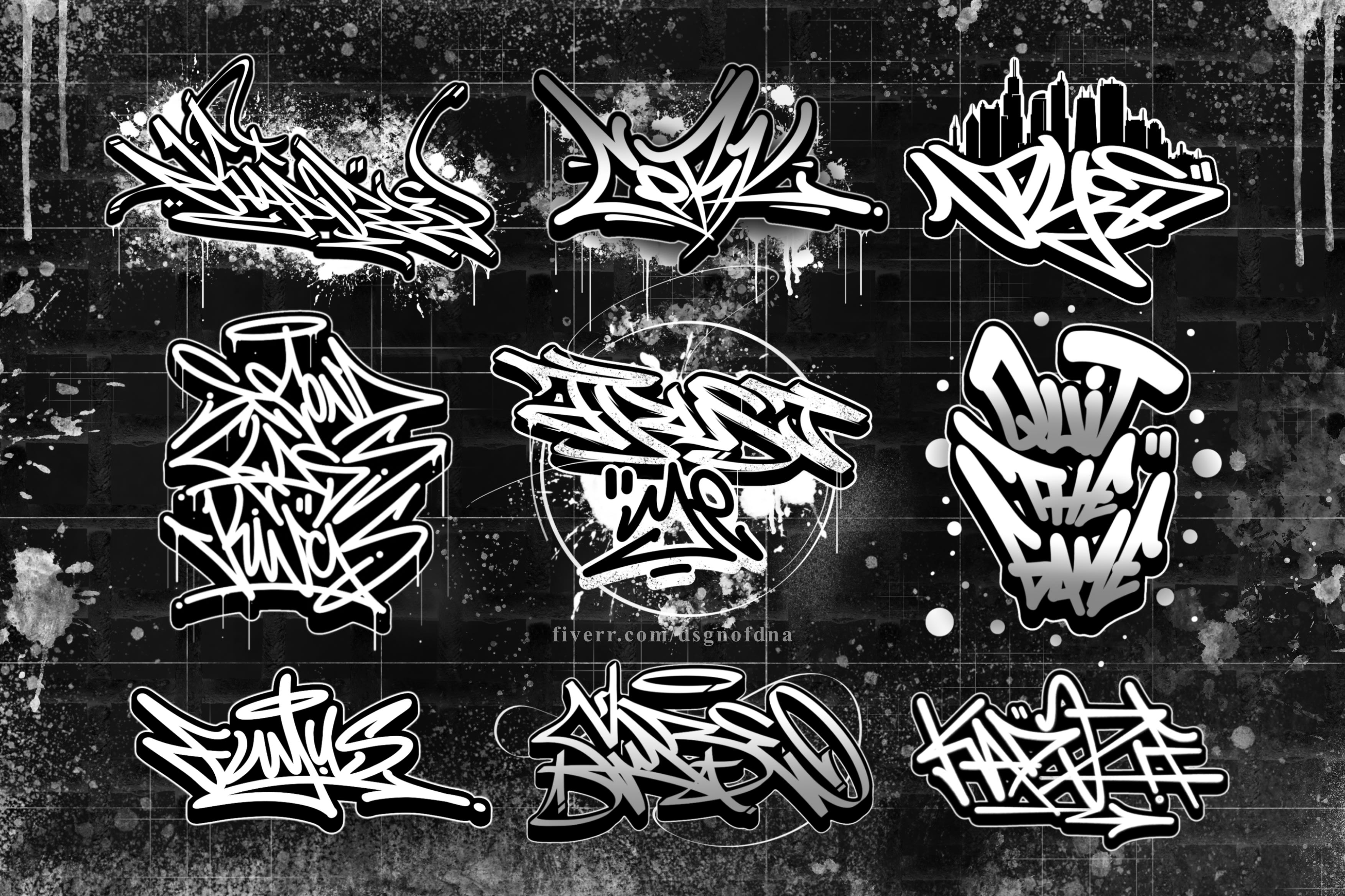 Hand drawn graffiti letters WHAT 2022 New Real Leather Togo
