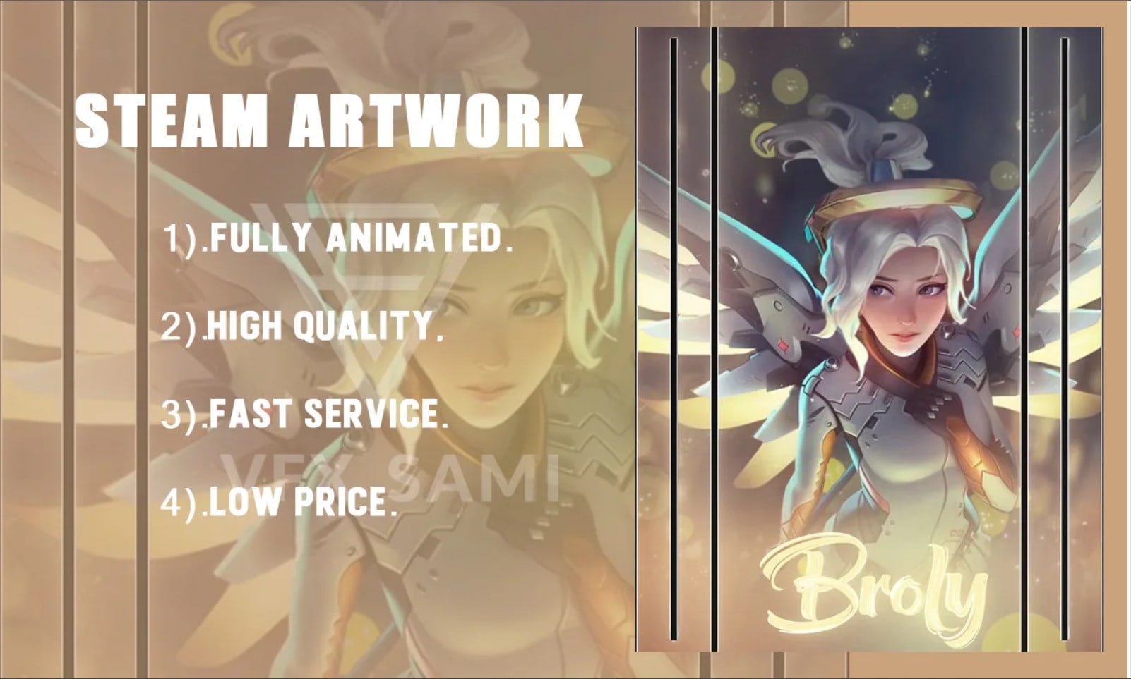 Create animated steam artwork for your steam profile by Vanrizl