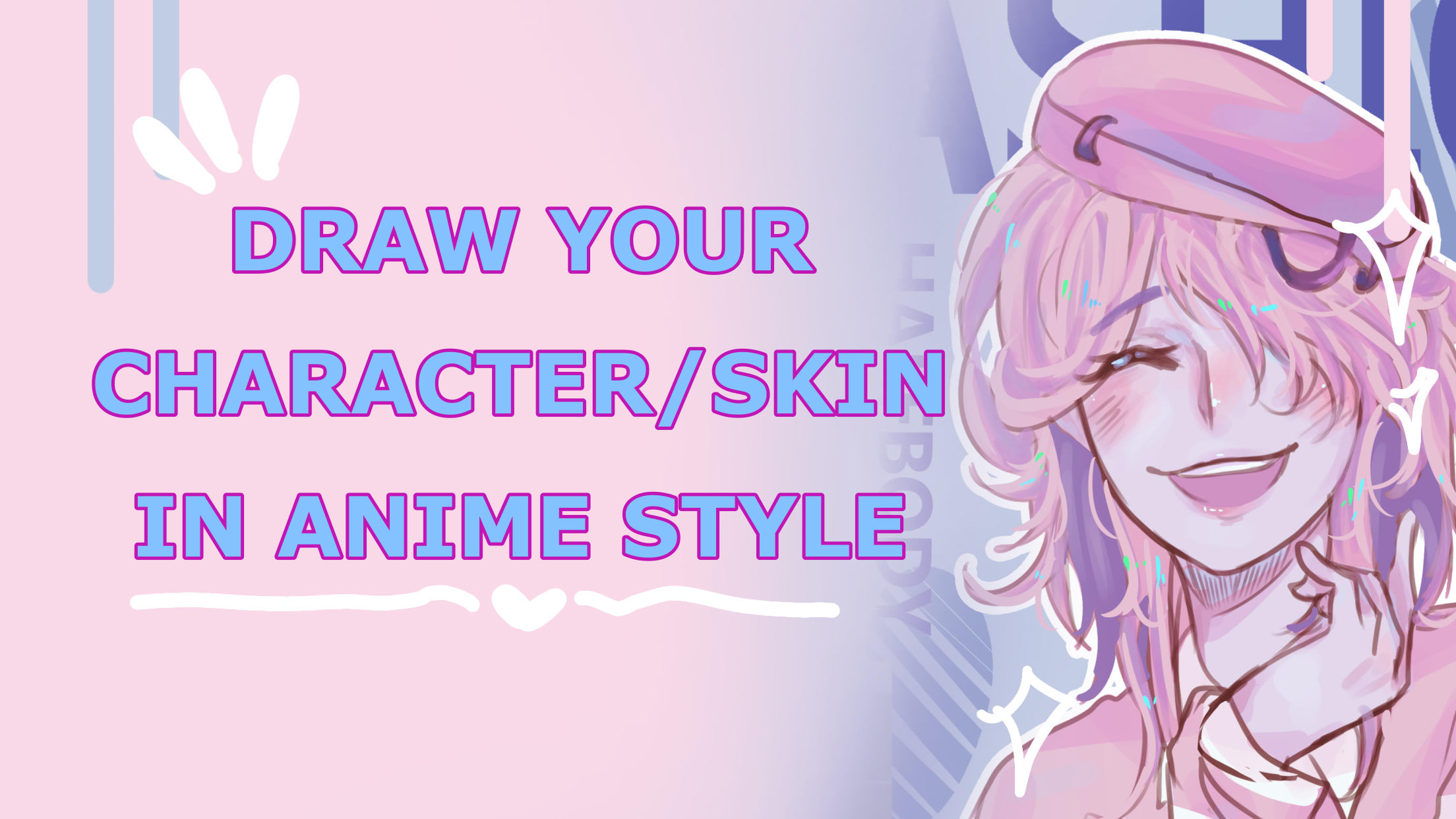 draw your minecraft skin or roblox avatar in anime style