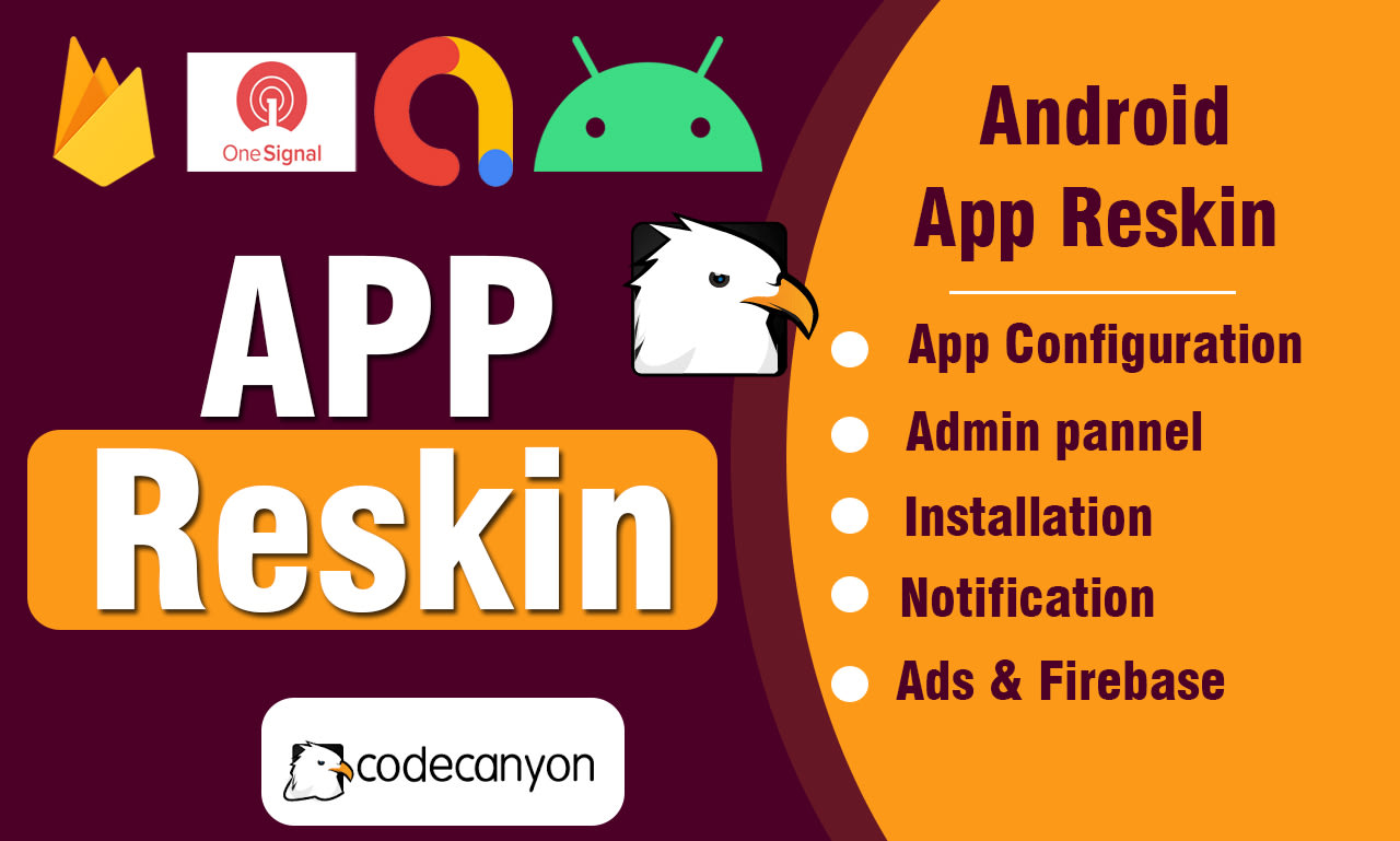 Configure android app and reskin app, modify of codecanyon android project  by Prashant__27 | Fiverr