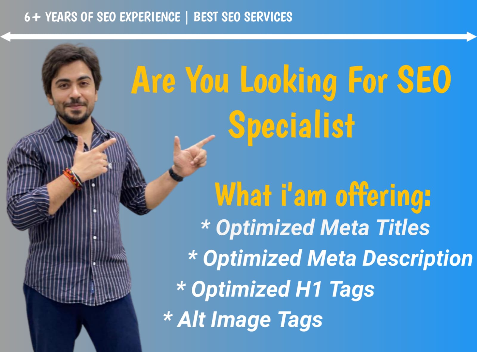 Write meta tags, titles, descriptions, image alt for on page seo