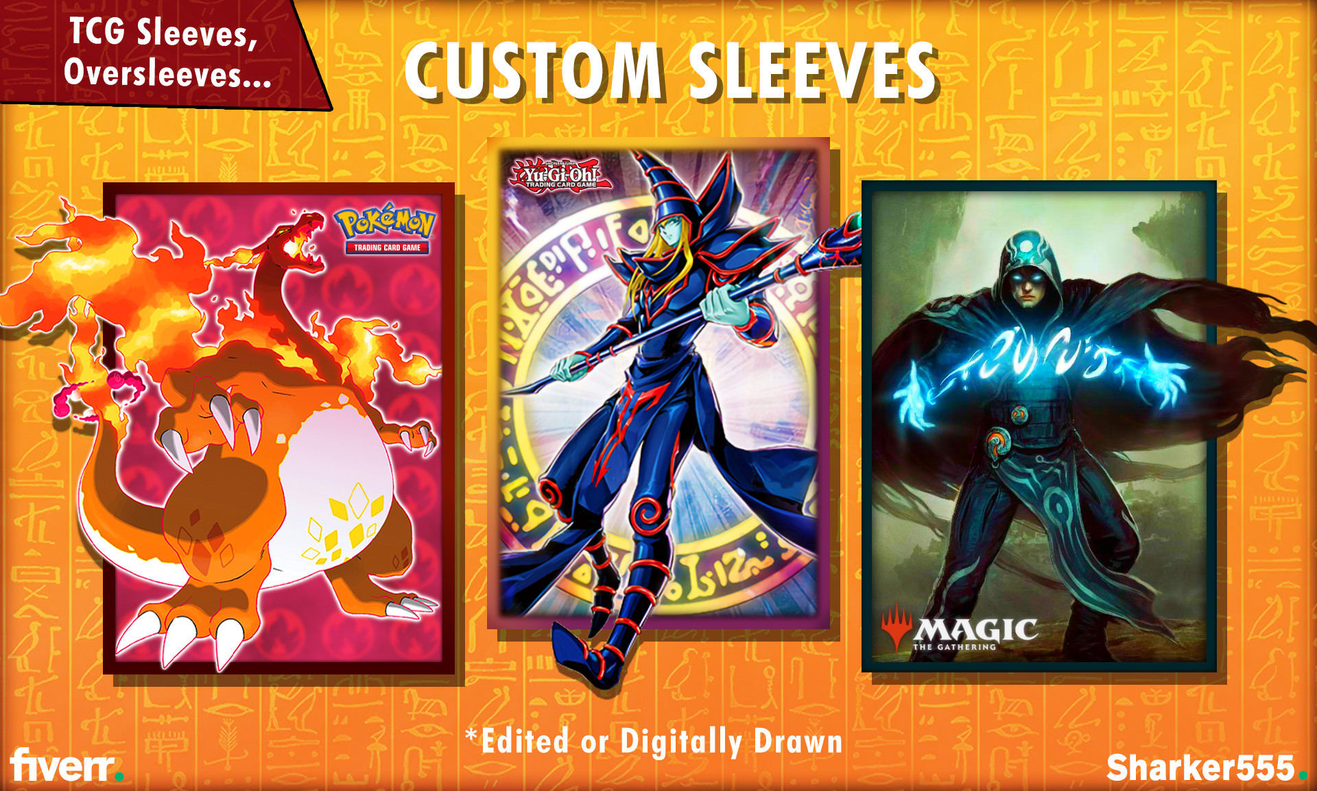 Design custom sleeves for any trading card game by Sharker555 | Fiverr