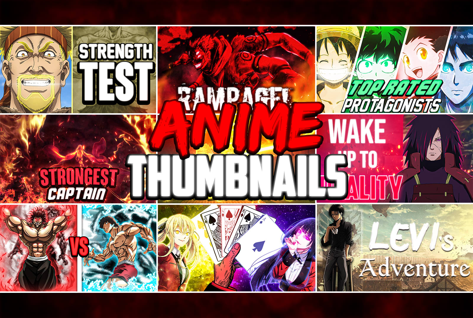 Design quality youtube anime thumbnails by Bkdesigns_ | Fiverr