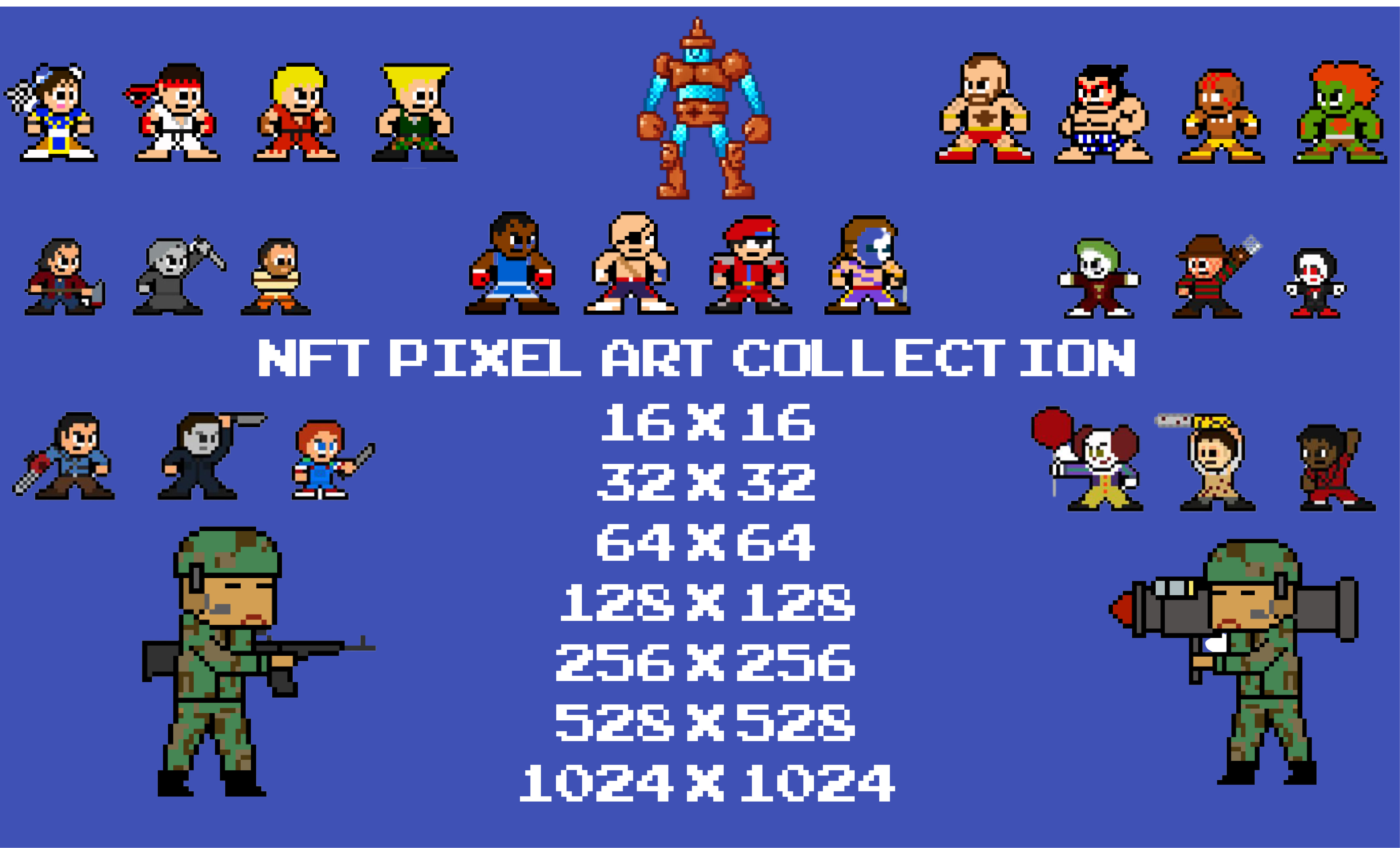 create 32x32 pixel art nft projects