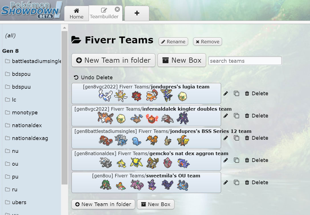 TEAM BUILDER? Pokemon Showdown 