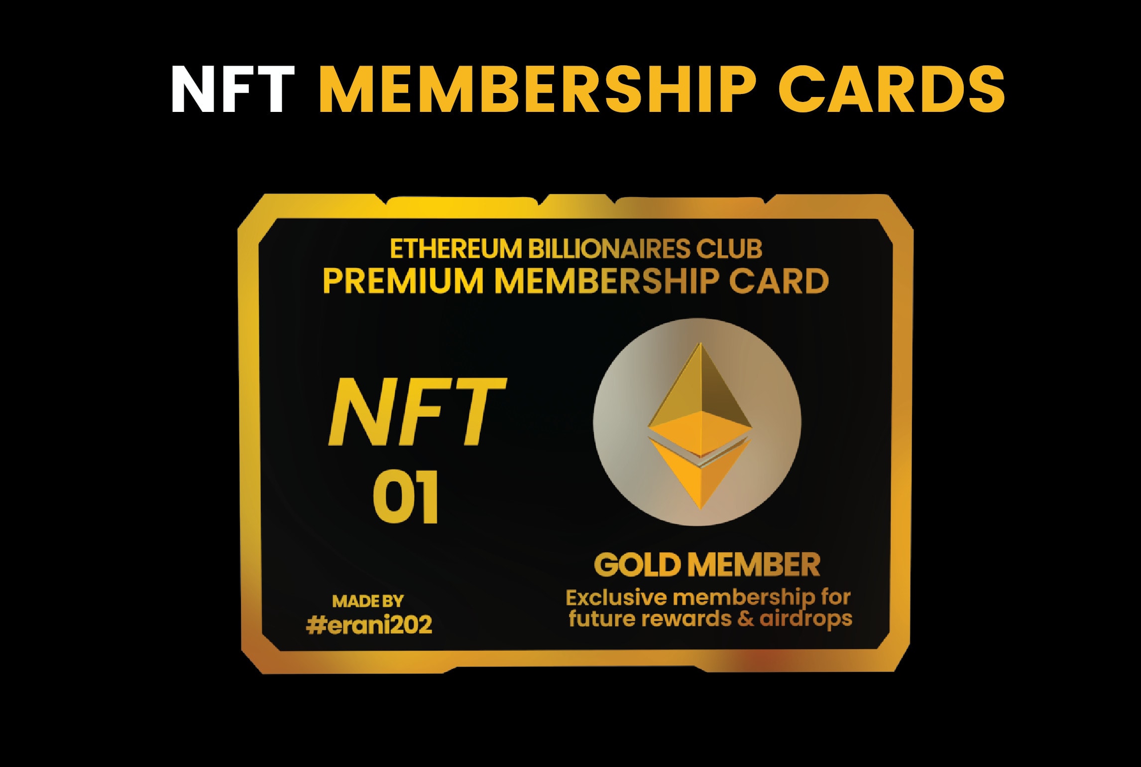 Create 3d crypto nft membership cards by Erani202 | Fiverr