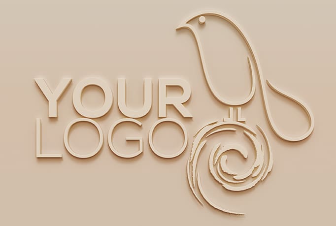 Create an embossed 3d wall look from your logo by Designers_den