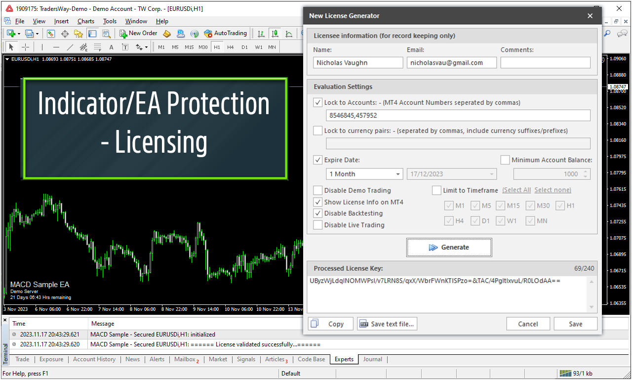 Add licensing, security, protection to mt4 mt5 indicator, ea by Hasithaya |  Fiverr