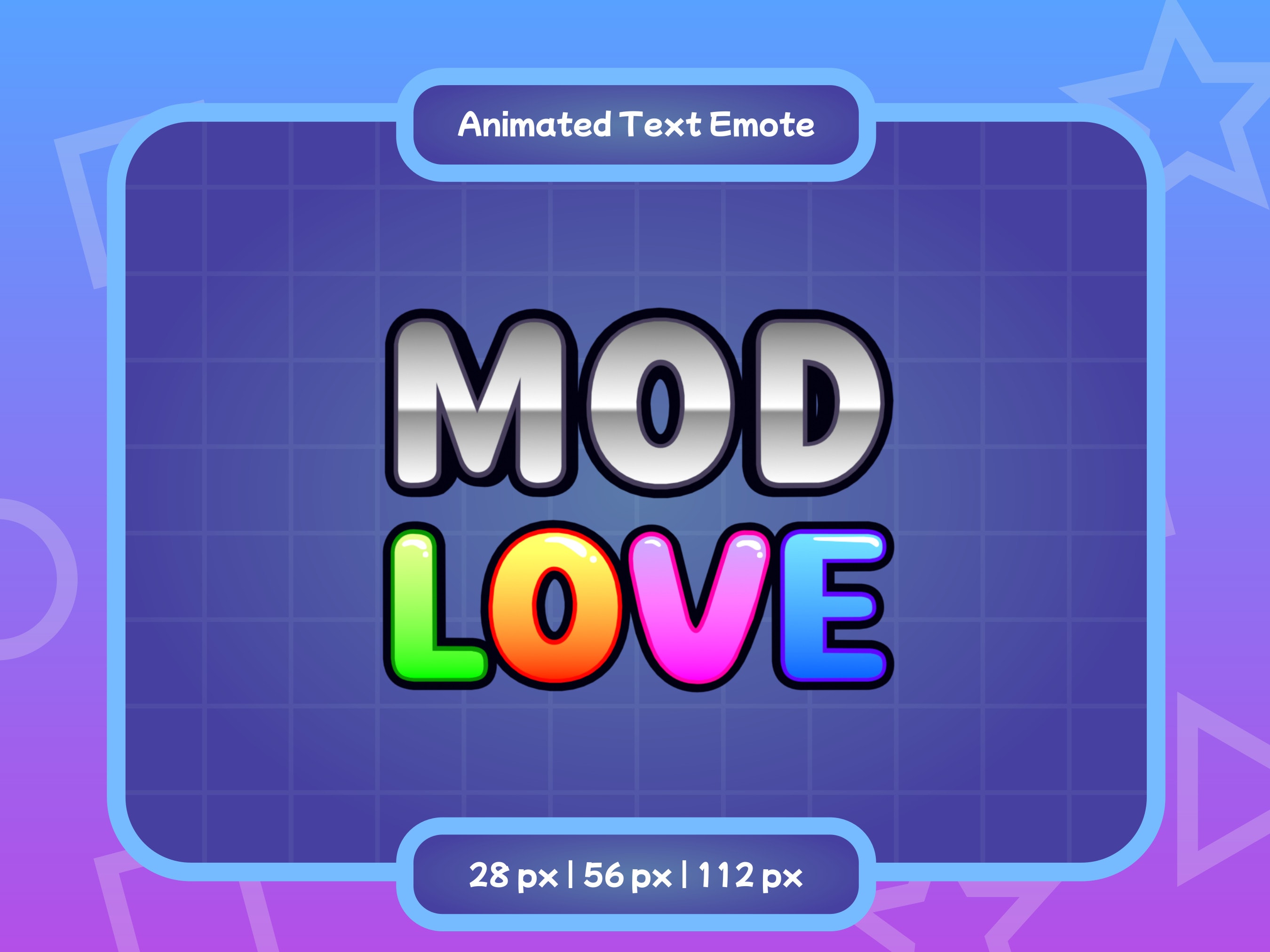 Bubble Mod Love Twitch Emote Mod Love Text Discord Emote 