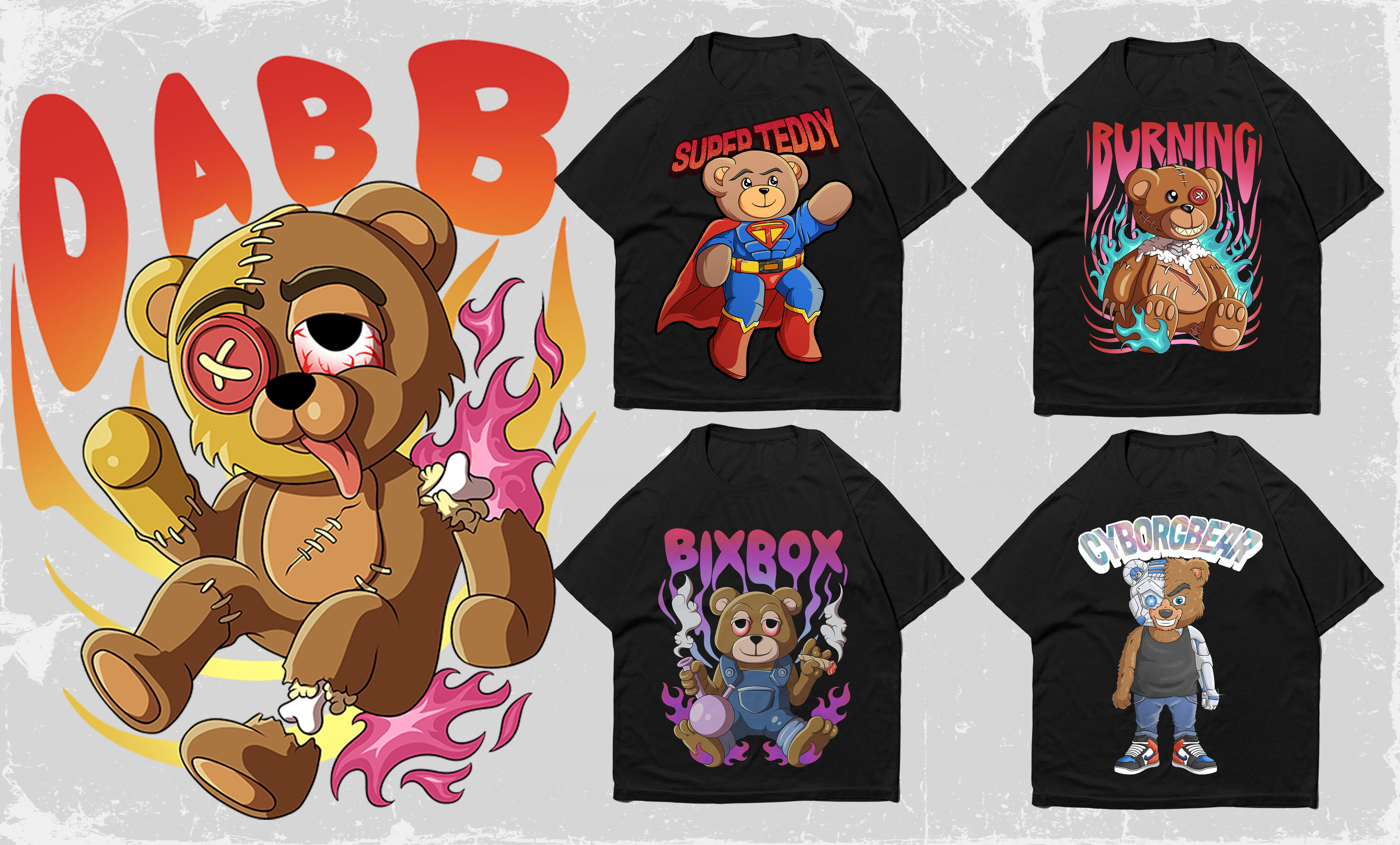 Design streetwear tshirt cartoon style for clothing apparel brand by  Bixboxstudio
