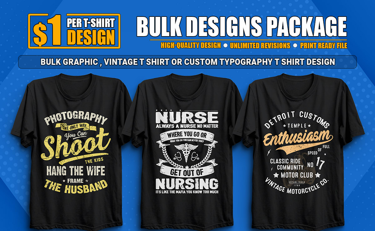 custom typography t shirt design 