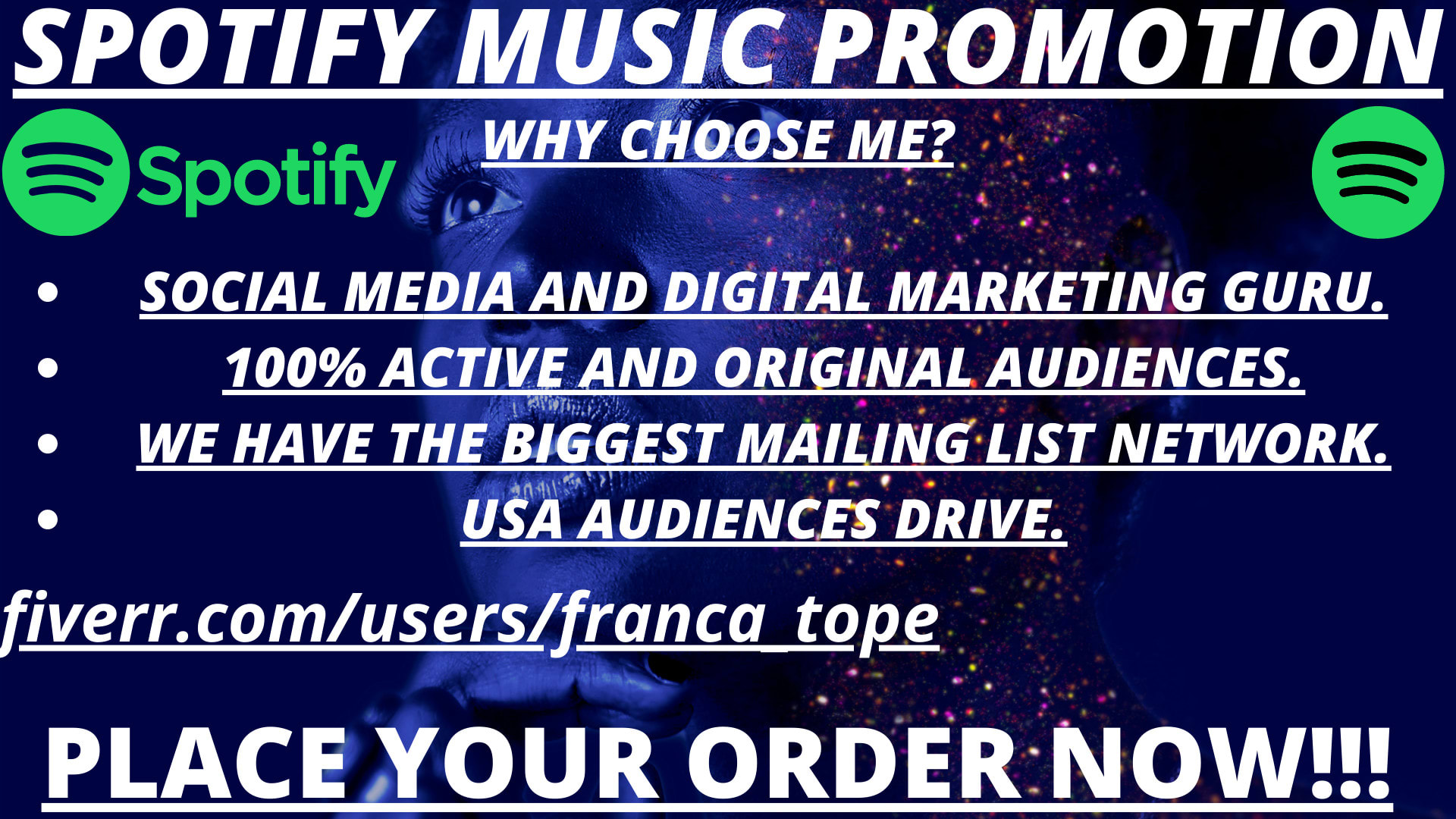 Do organic spotify music promotion,spotify album promotion to real audience