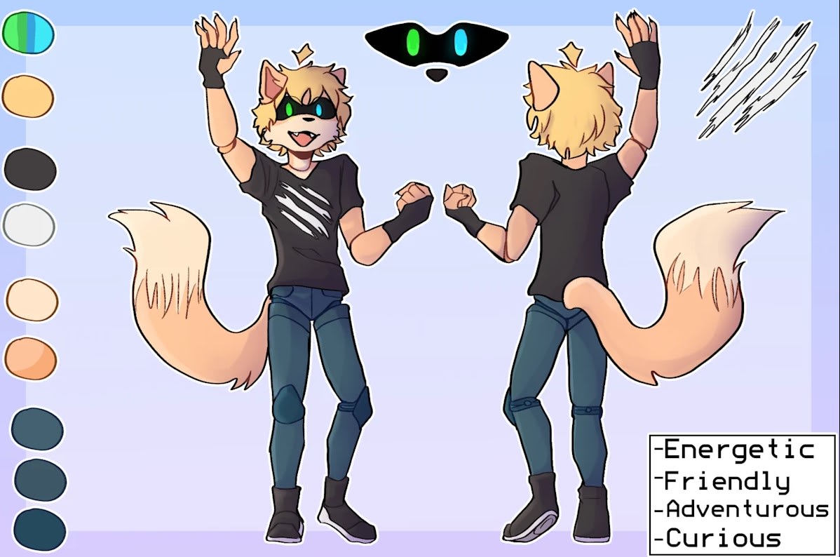 made a furry roblox avatar for my sona! : r/furry