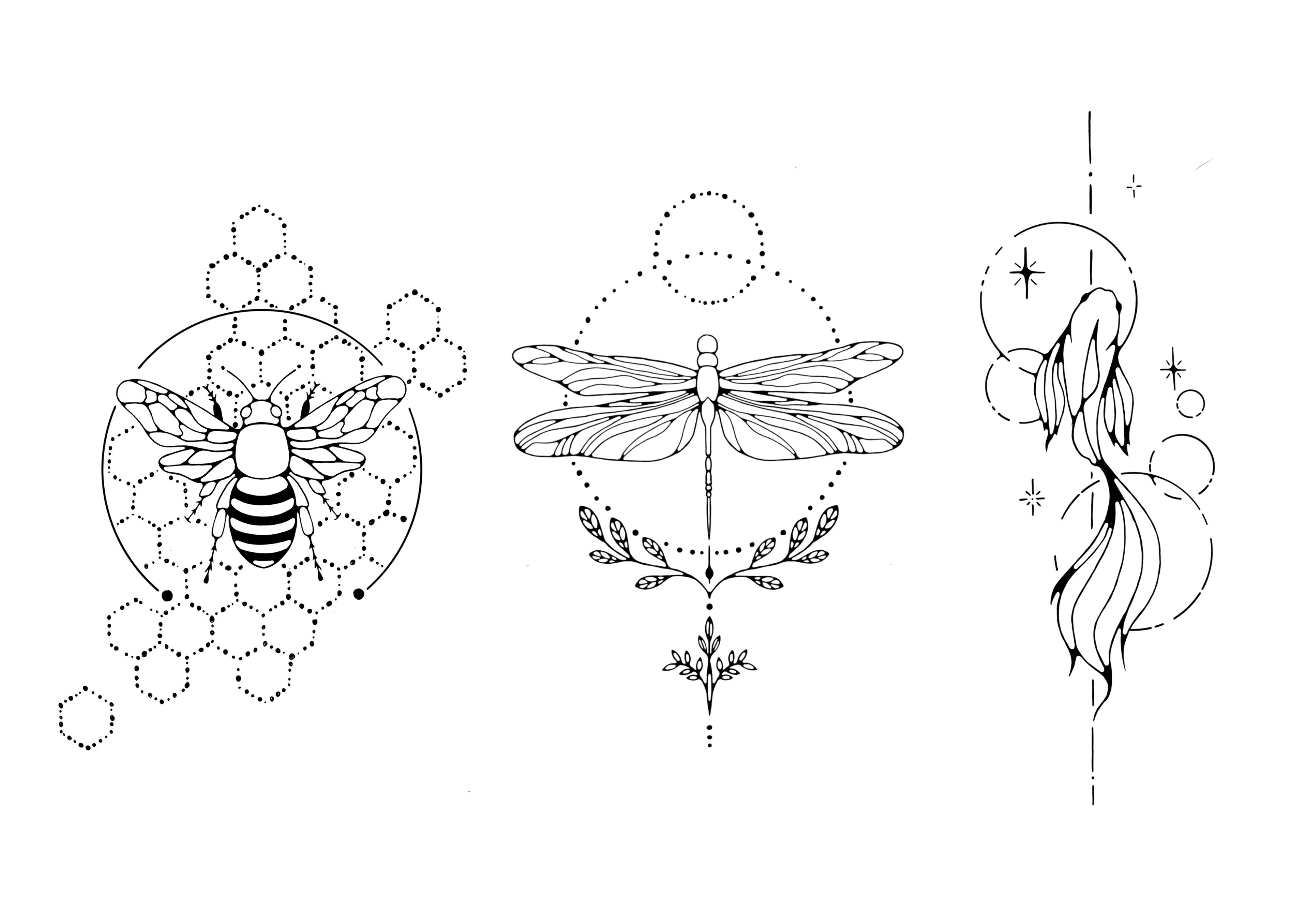 Do simple geometric tattoo design for you by Demberman | Fiverr