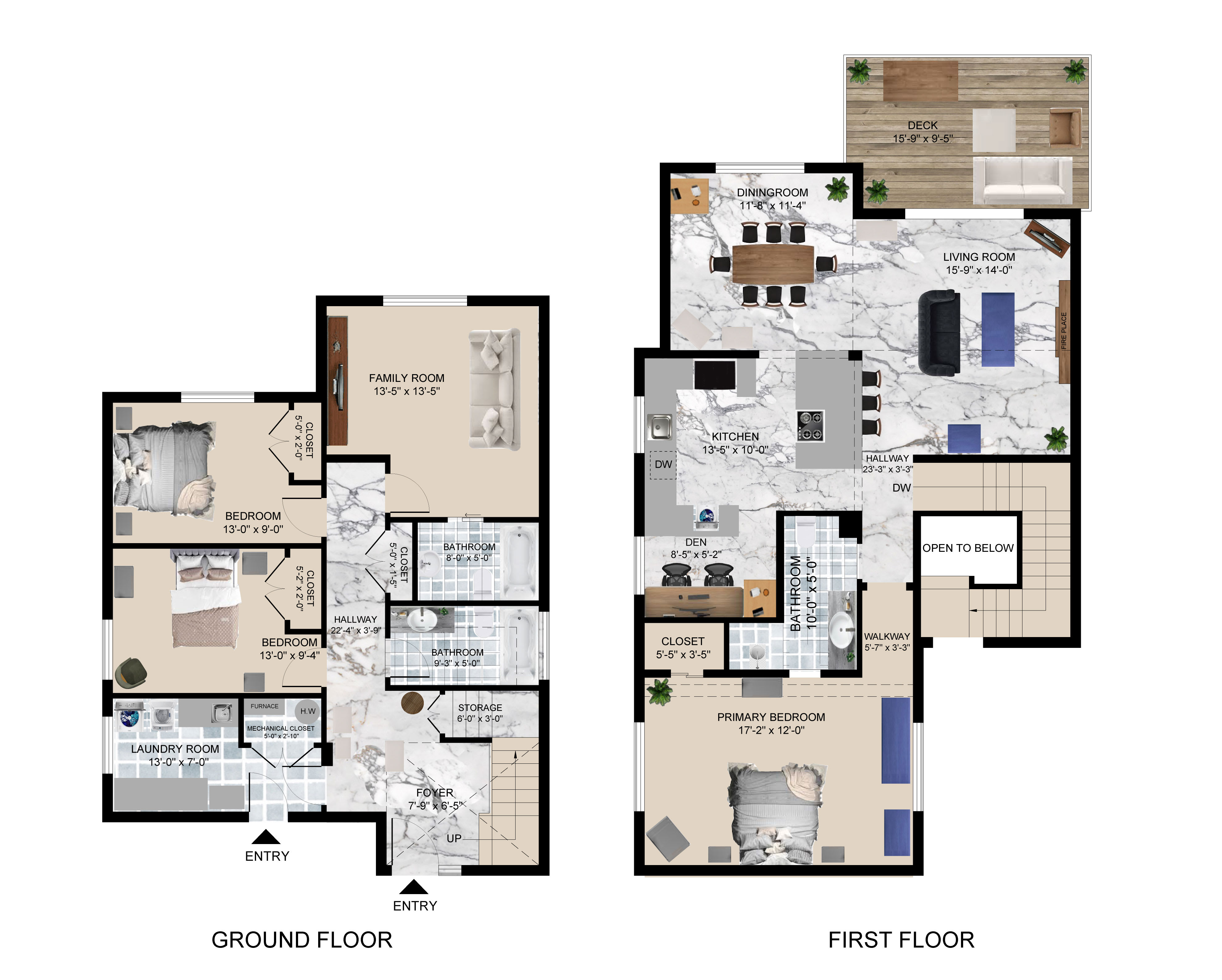 22 2d And 3d Floor Plans
