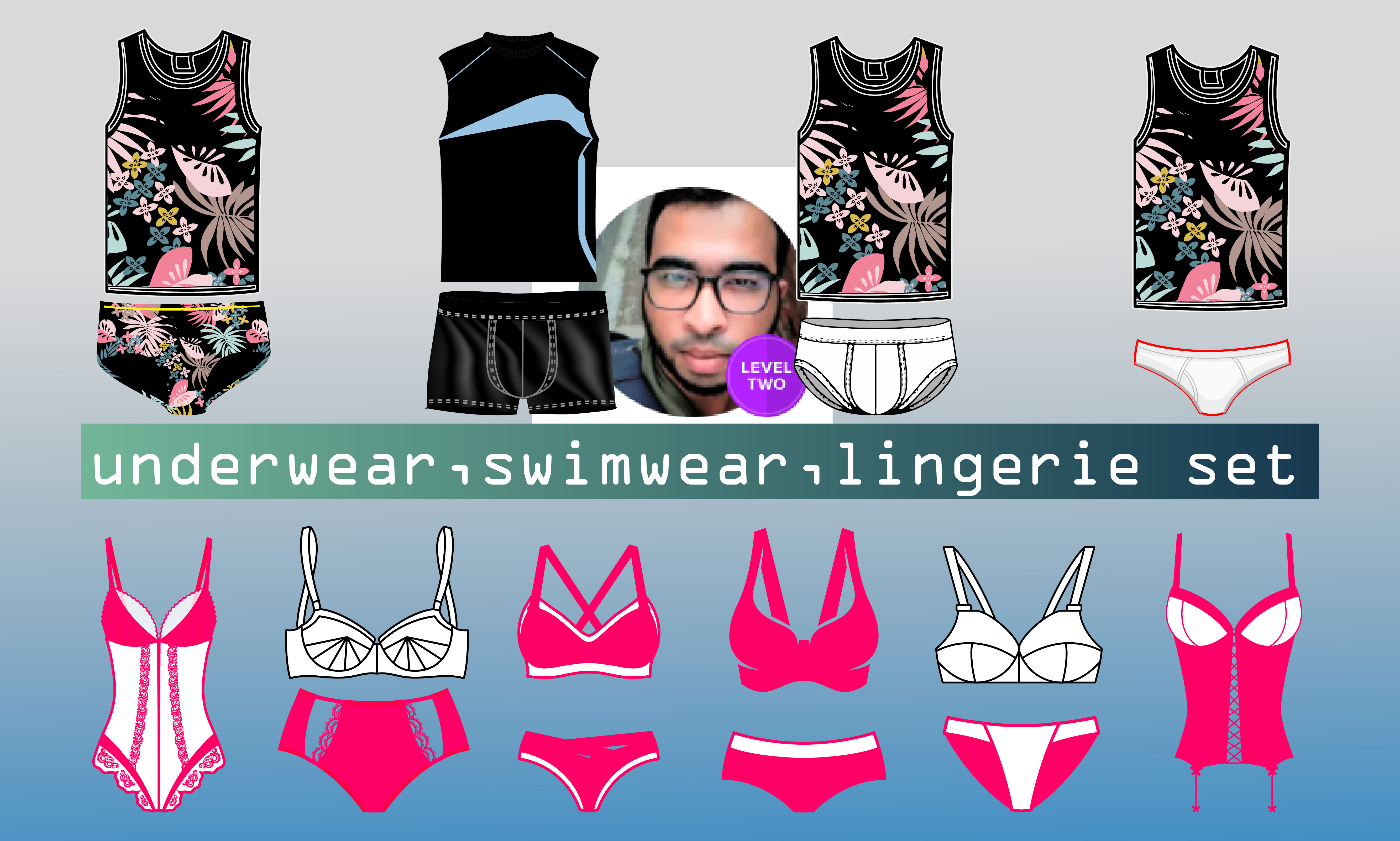 Design tech pack of underwear, lingerie and swimwear for men or women by  Engr_muhib