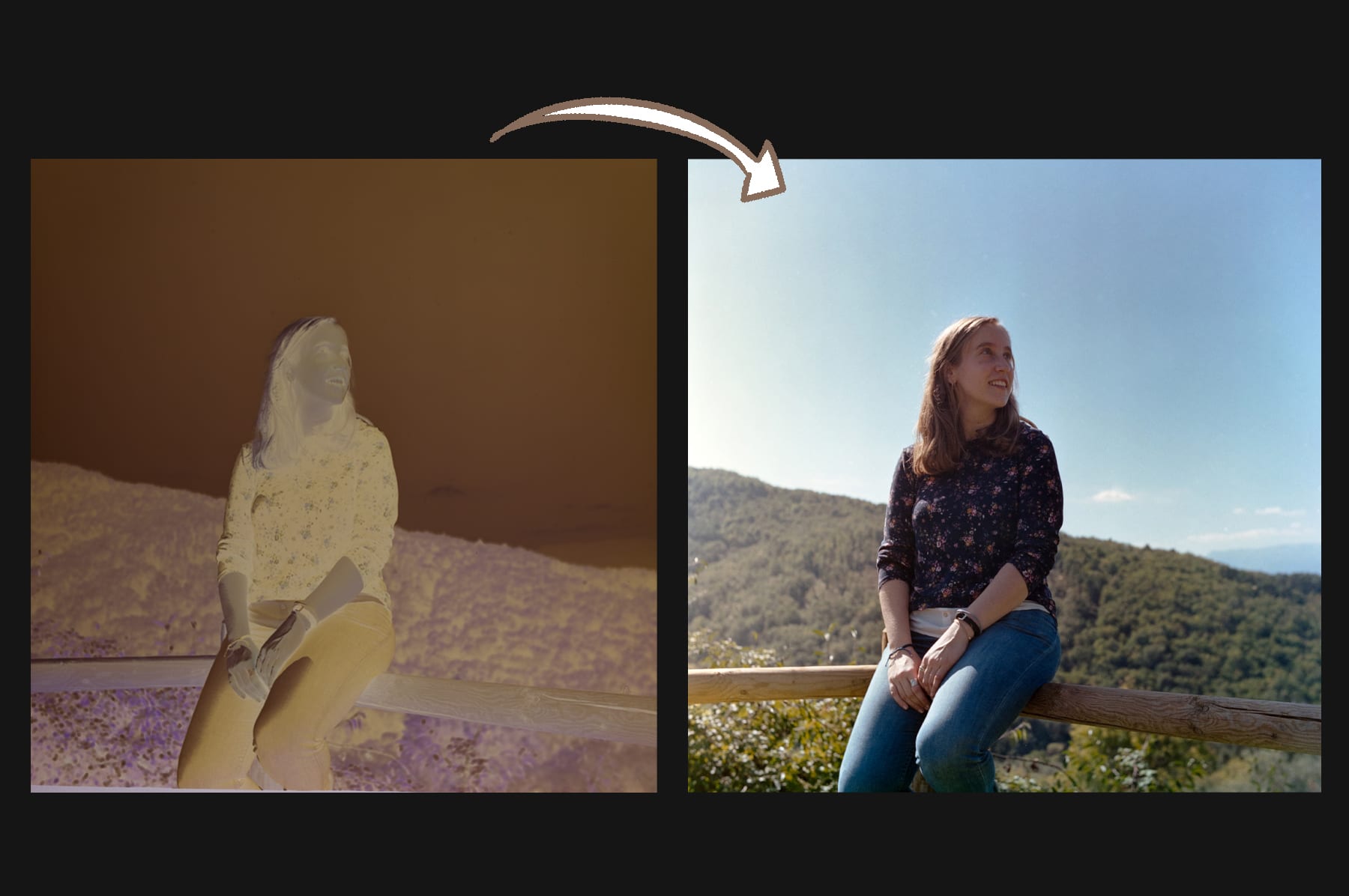 convert film negatives to positive digital photos