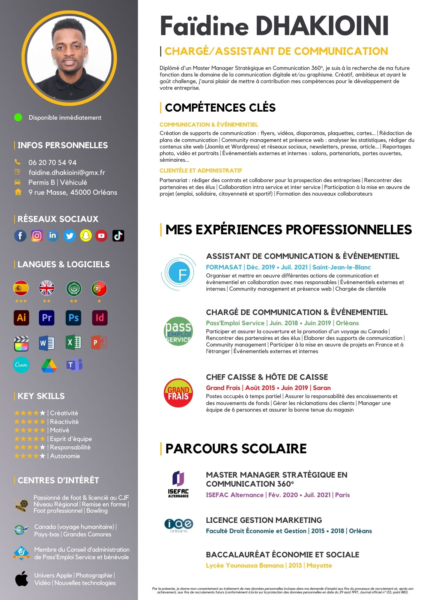 Je rends votre cv professionnel et créatif