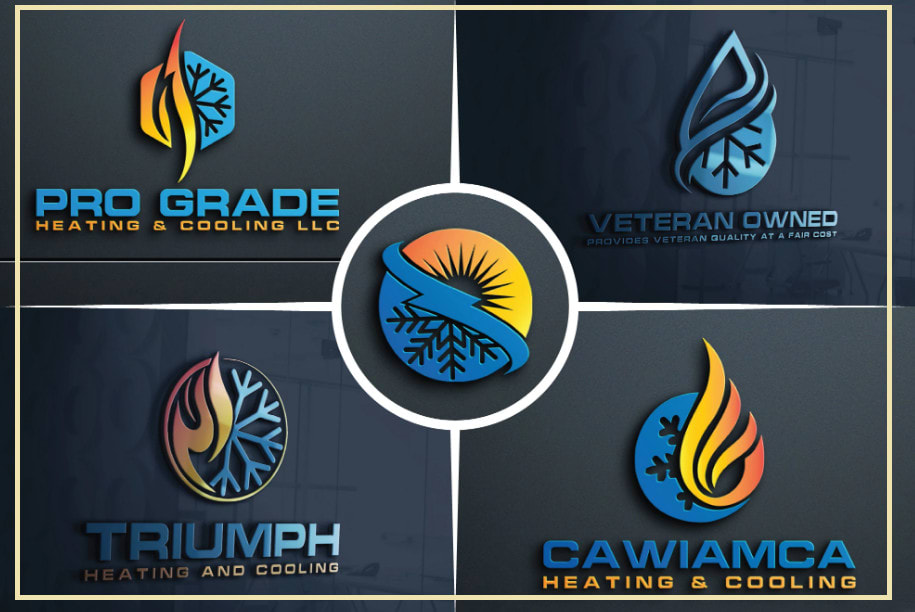 Do plumbing heating hvac oil gas and cleaning logo by Johnnydyt | Fiverr