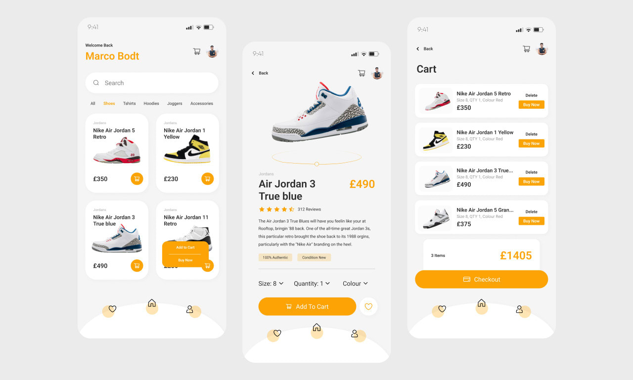 Flutter Nike Shoes Application HOT Figma Nike App Design Design
